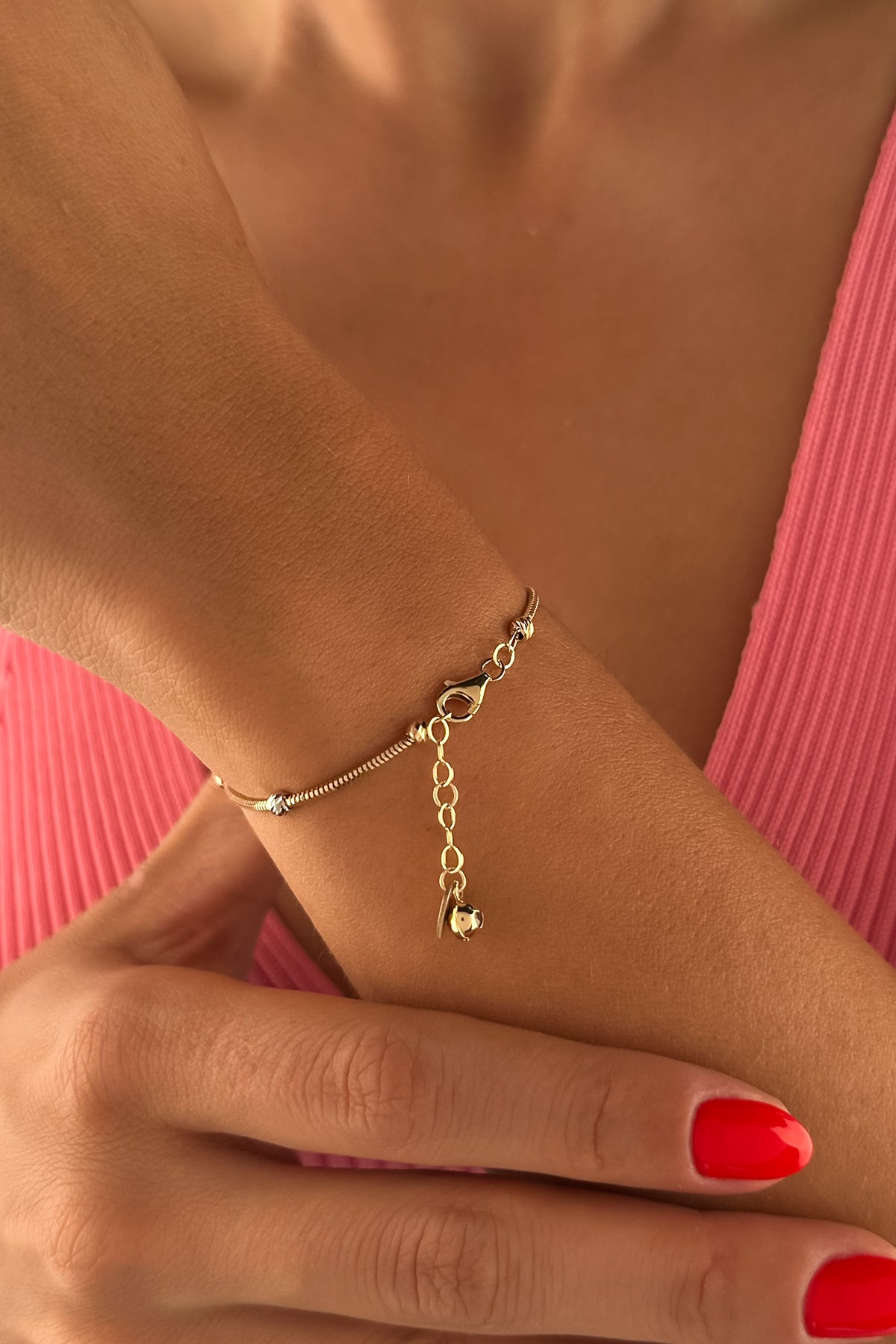 14K Gold Dorica Sparkling Chain Bracelet