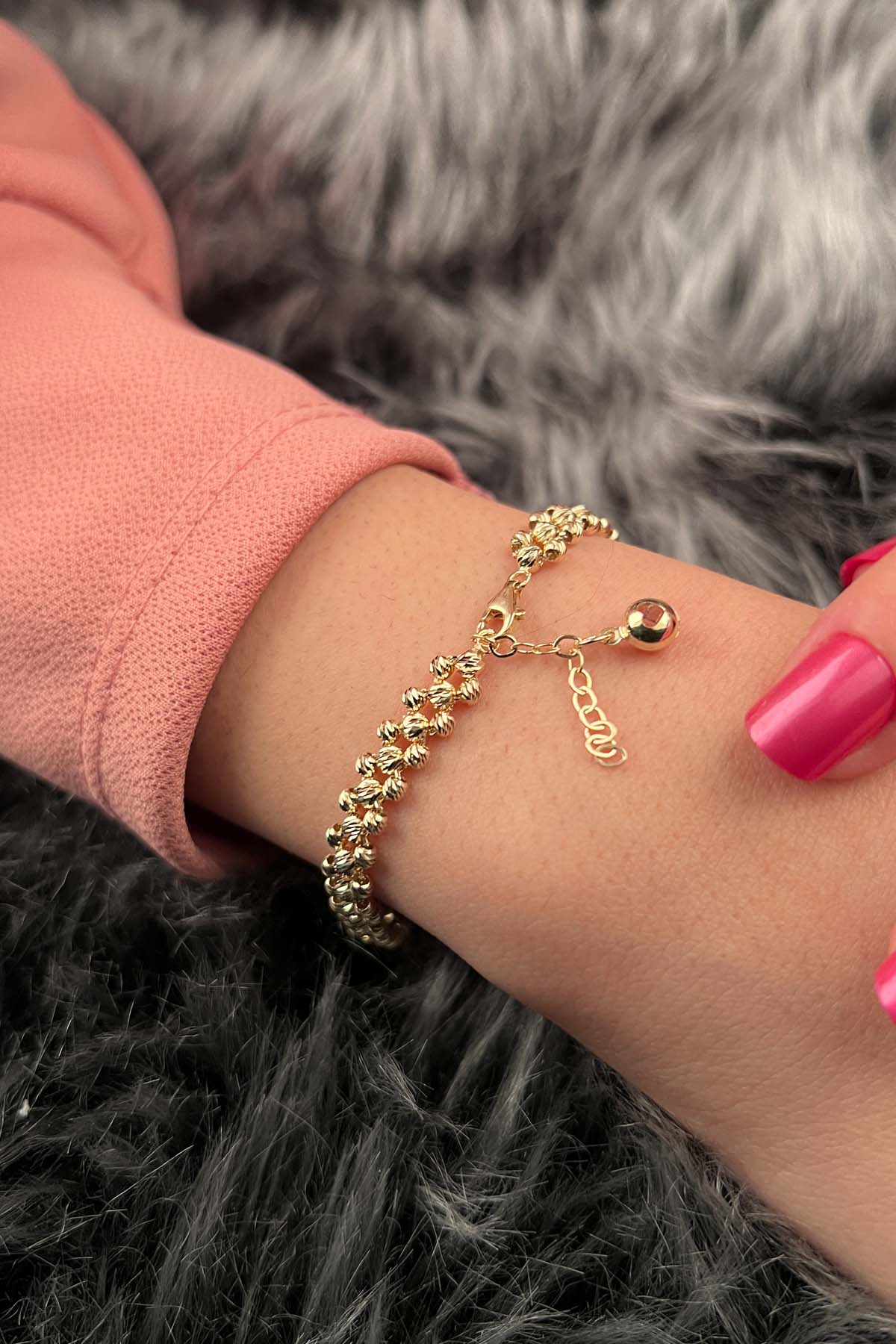 14K Gold Dorica Tarnish Resistant Adjustable Bracelet