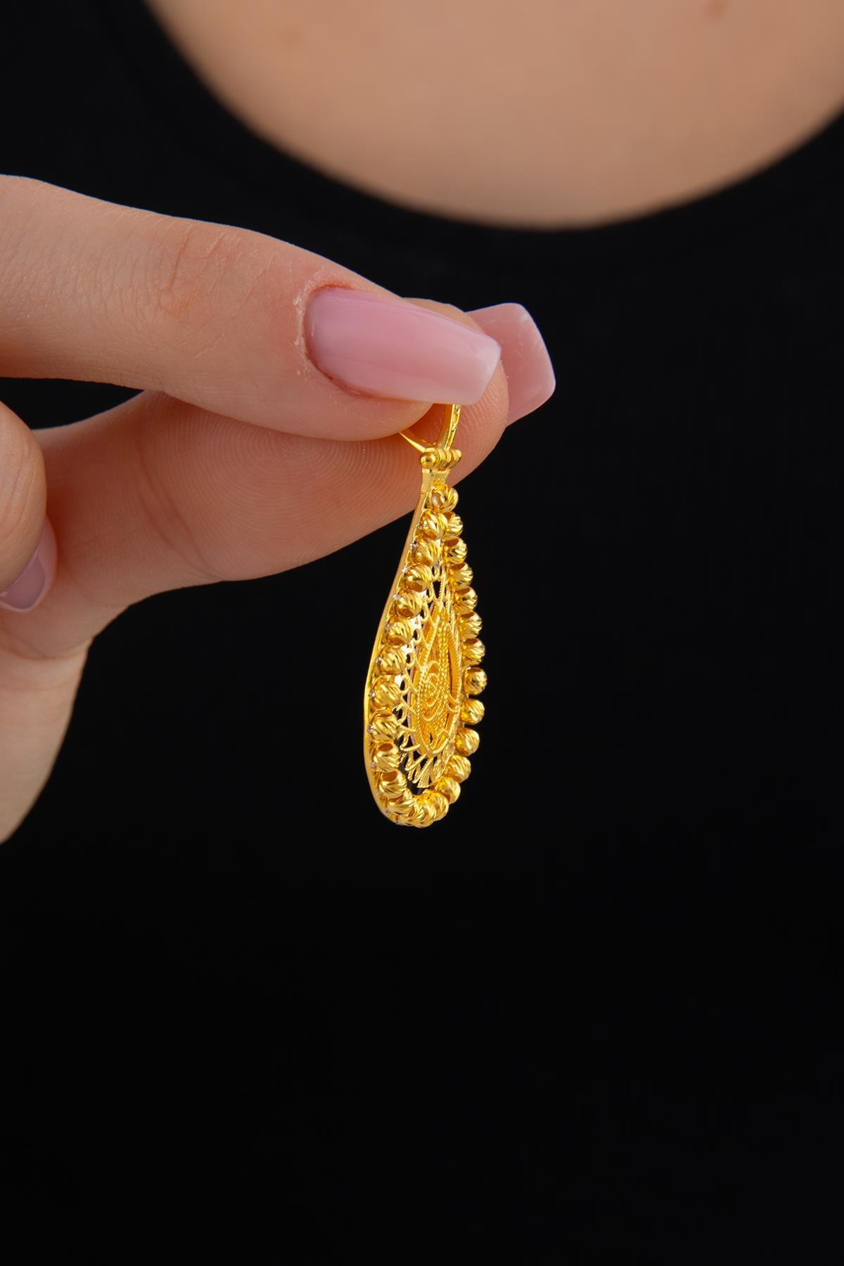 14K Gold Dorica Tugra Charm