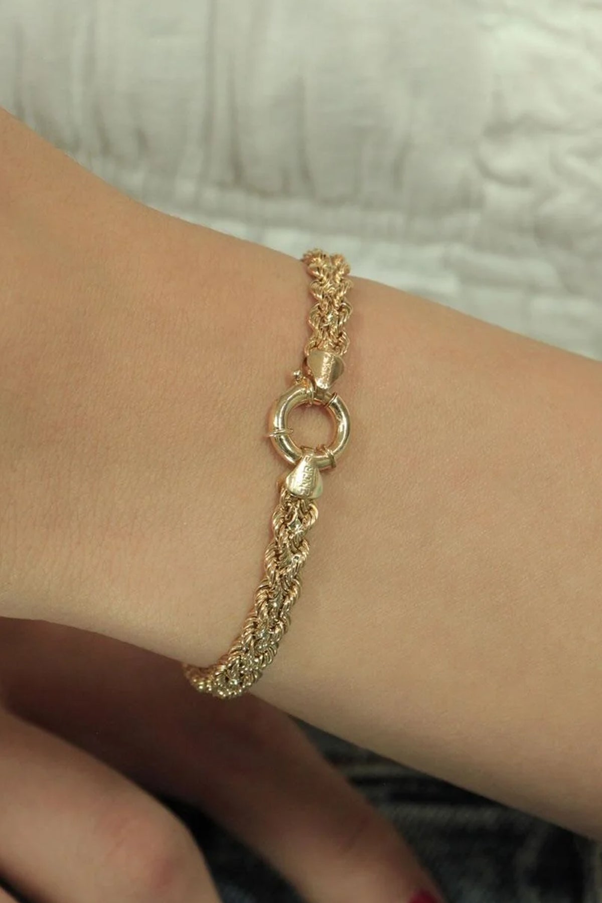 14K Gold Double Rope Bracelet 2
