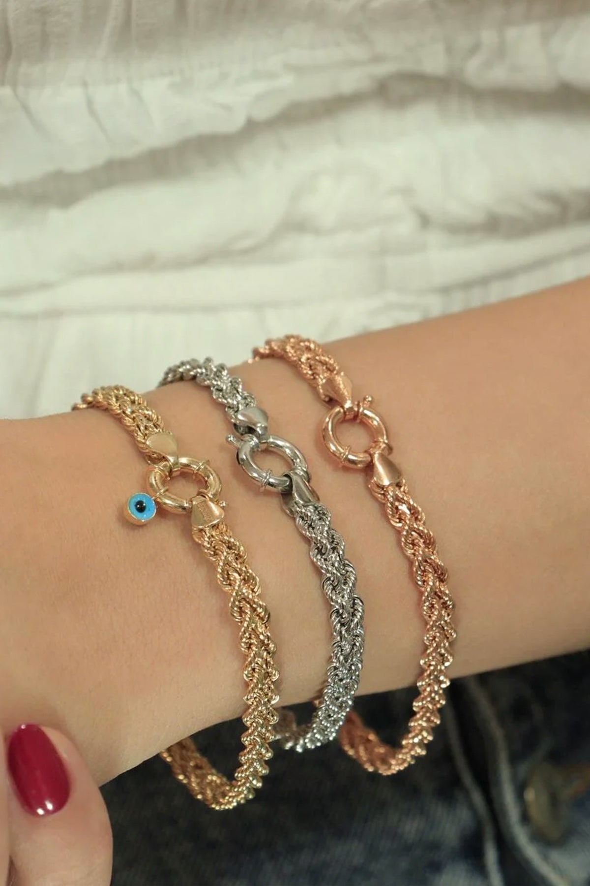 14K Gold Double Rope Bracelet 2