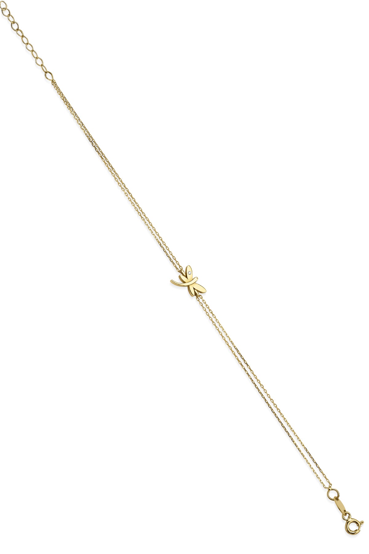 14K Gold Dragonfly Bracelet