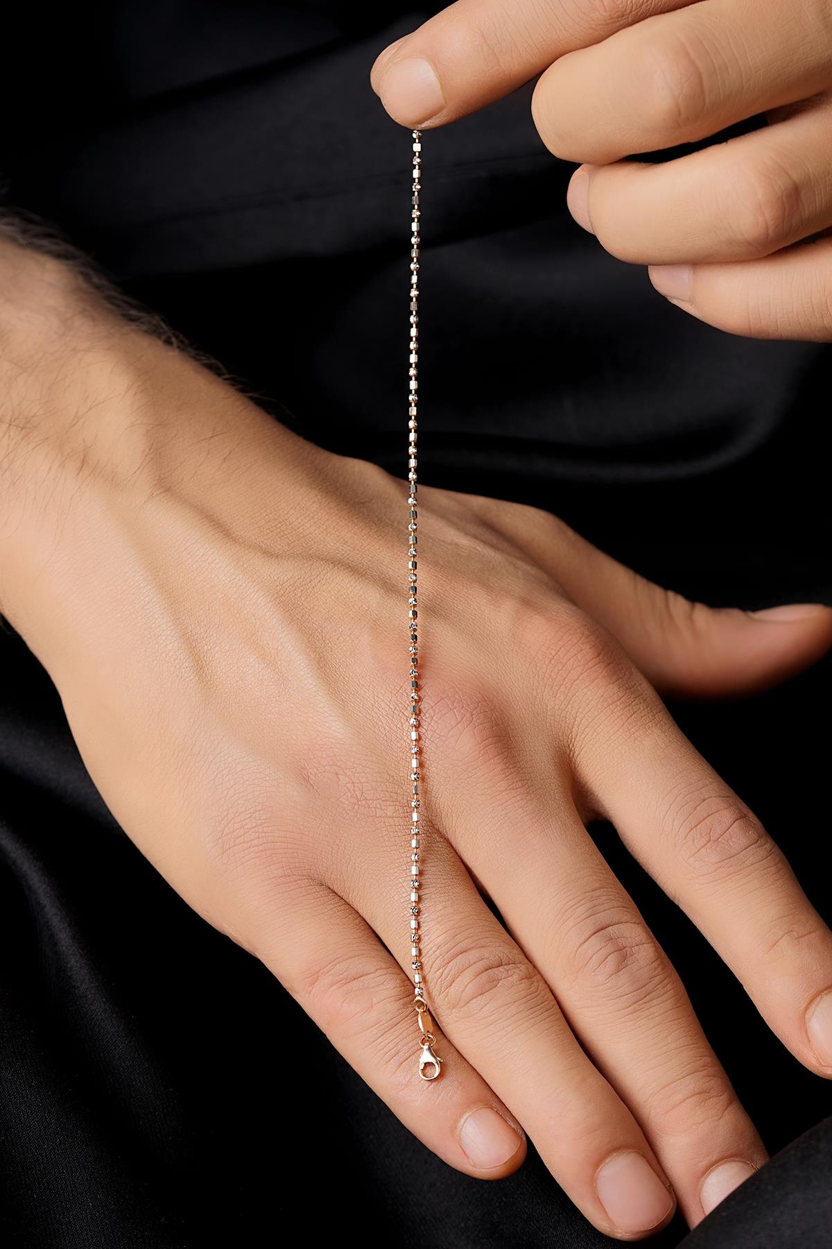 14K Solid Gold Elegant Dorica Ball Bracelet