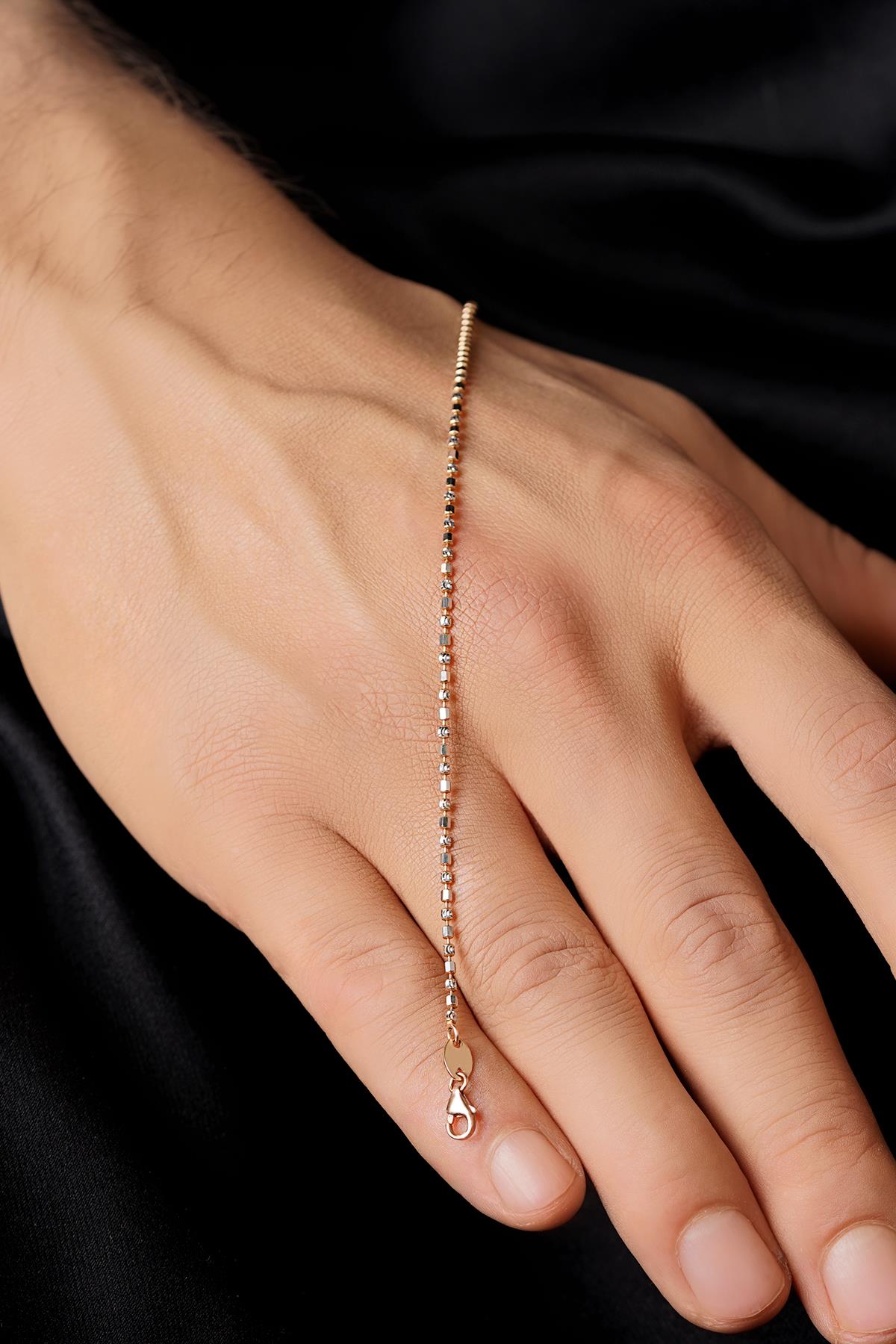 14K Solid Gold Elegant Dorica Ball Bracelet
