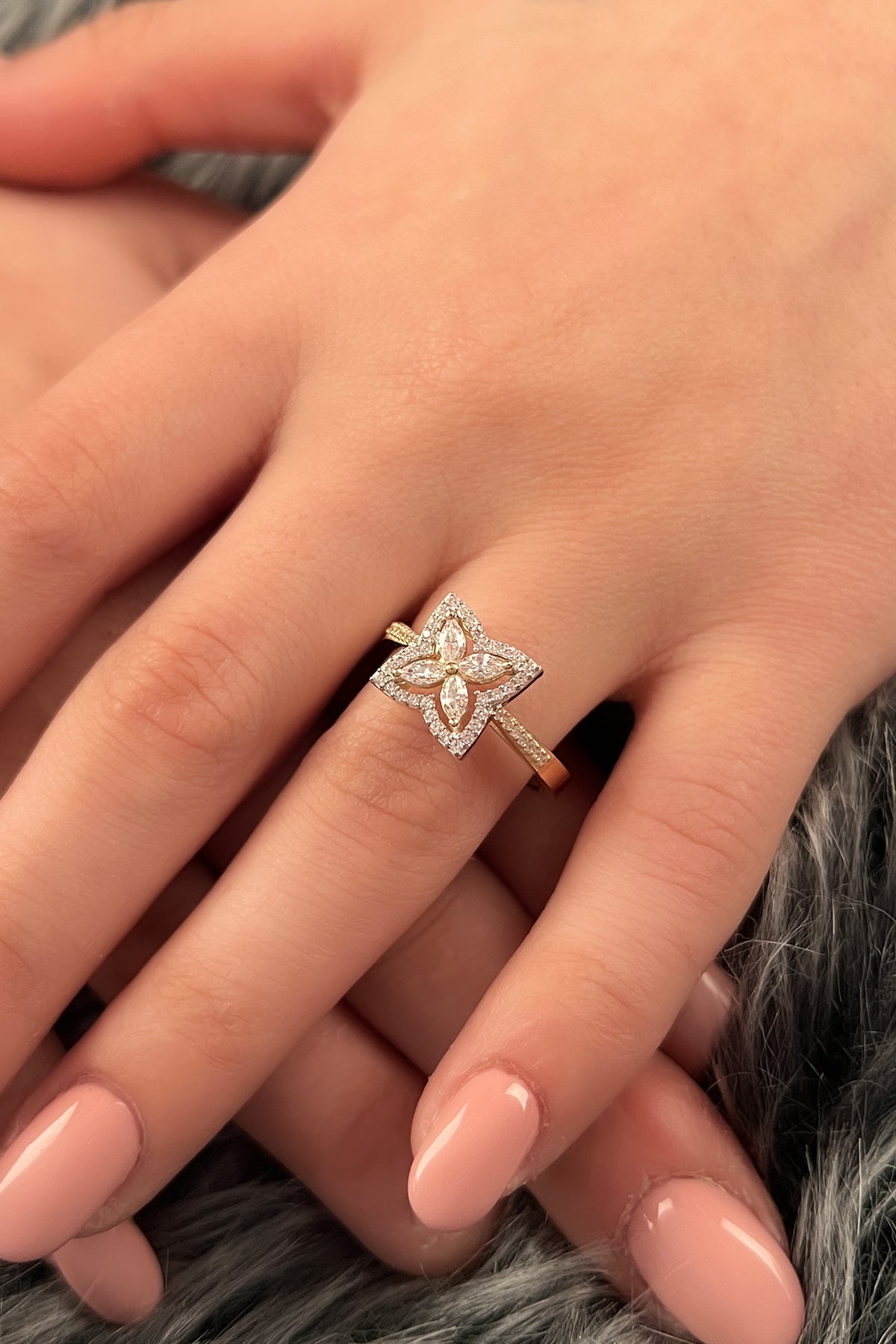 14K Gold Enchanted Lotus Ring