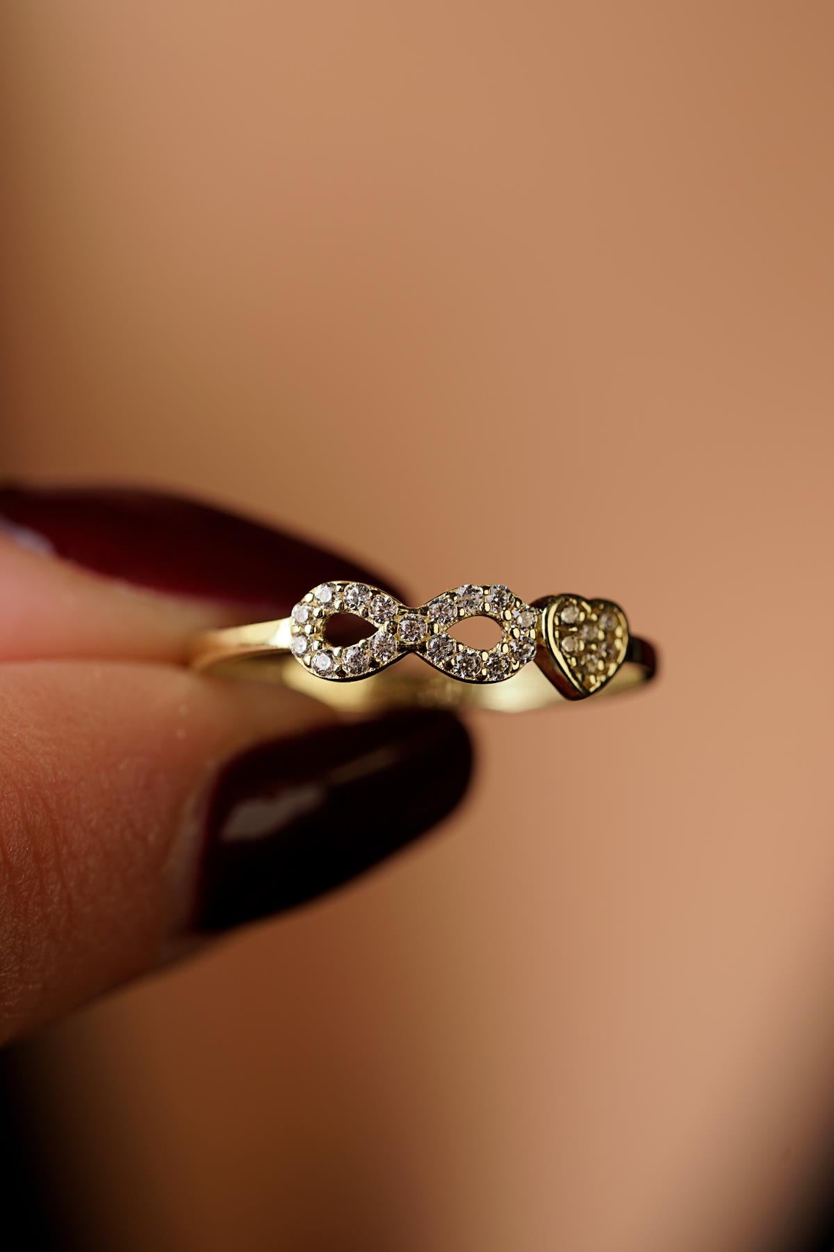 14K Gold Endless Love Ring