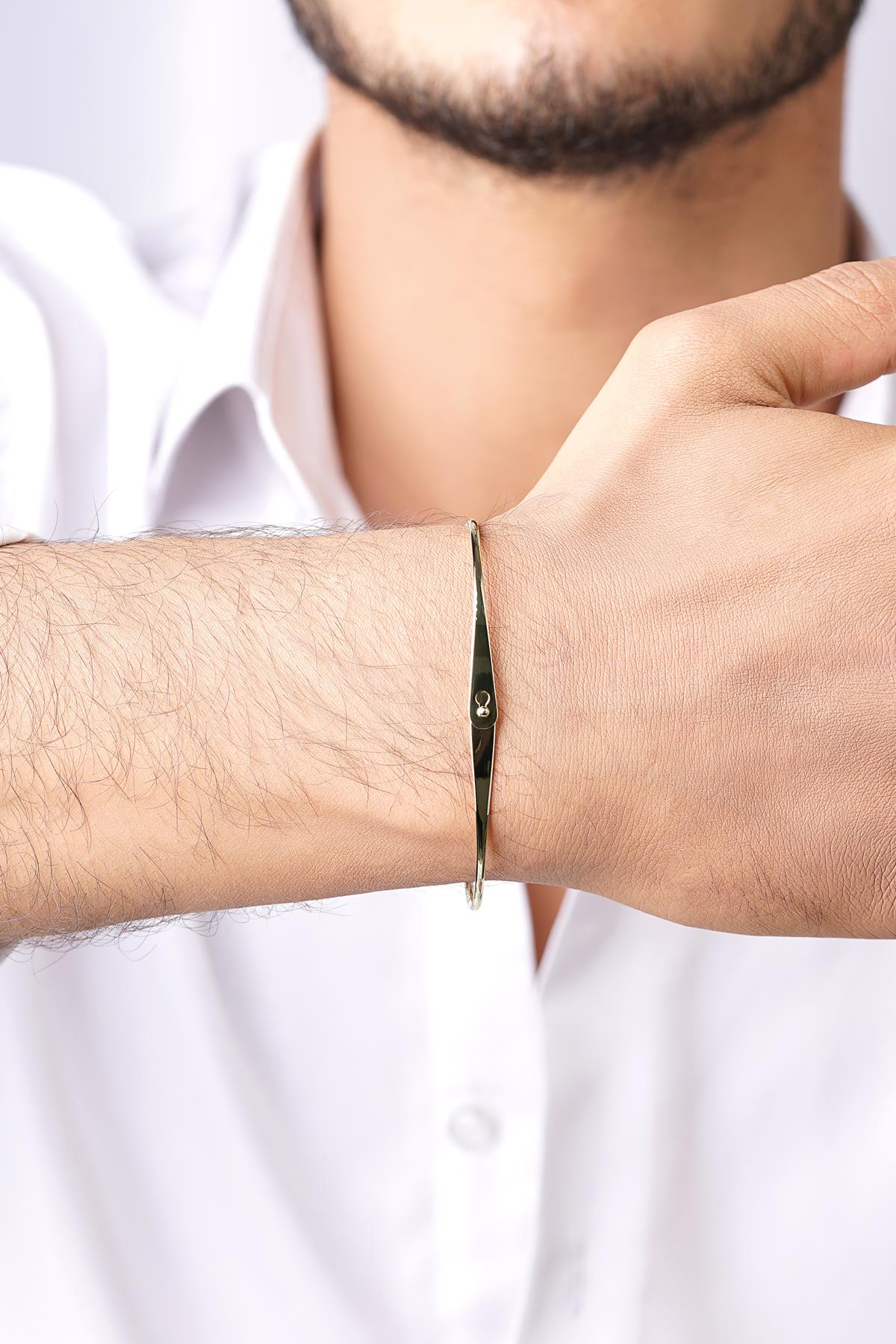 14K Solid Gold Espina Bangle