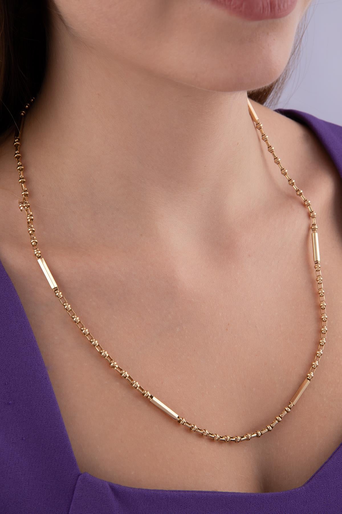 14K Gold Essence Roller Chain