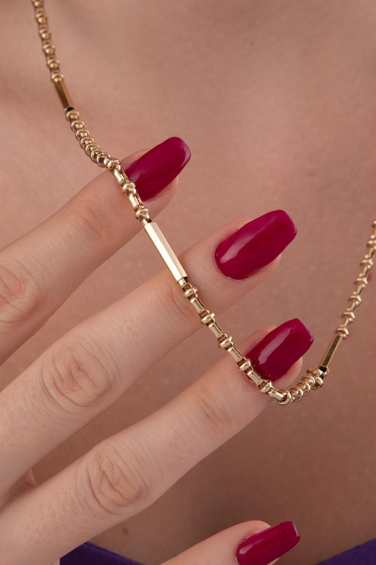 14K Gold Essence Roller Chain
