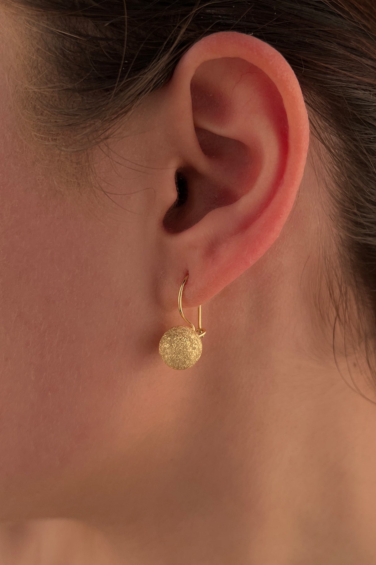 14K Gold Euroball Earrings