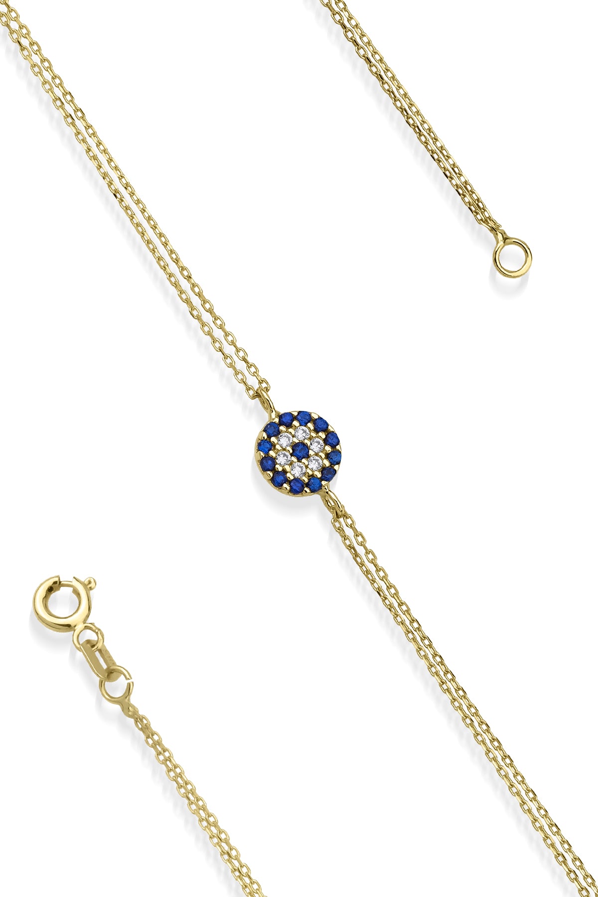 14K Gold Evil Eye Bracelet