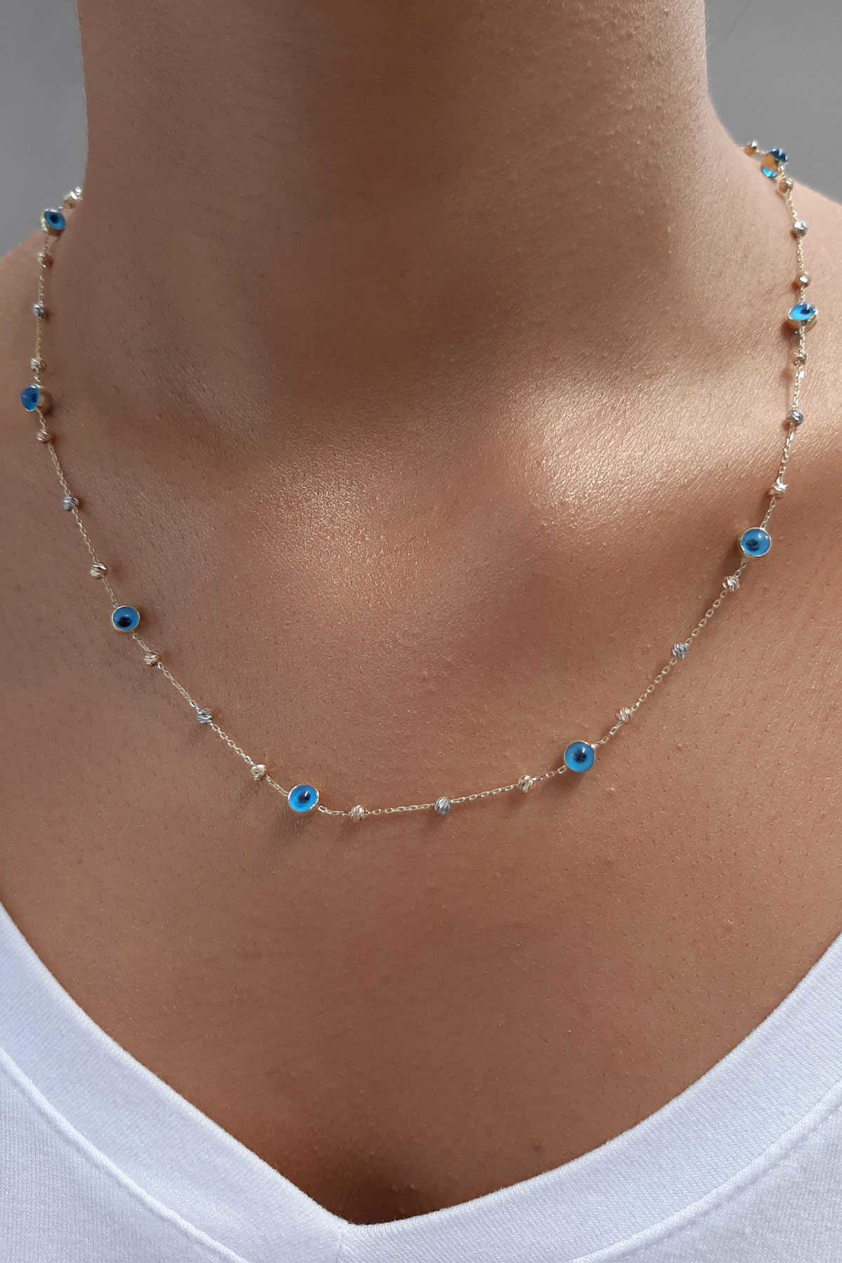 14K Gold Evil Eye Dorica Necklace