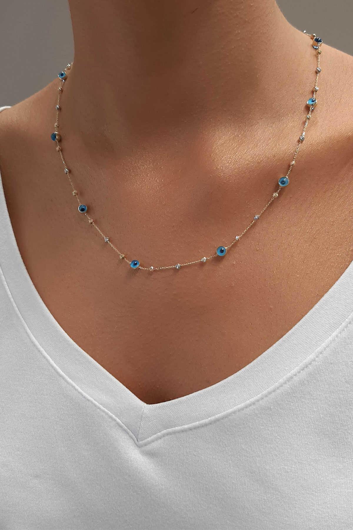 14K Gold Evil Eye Dorica Necklace