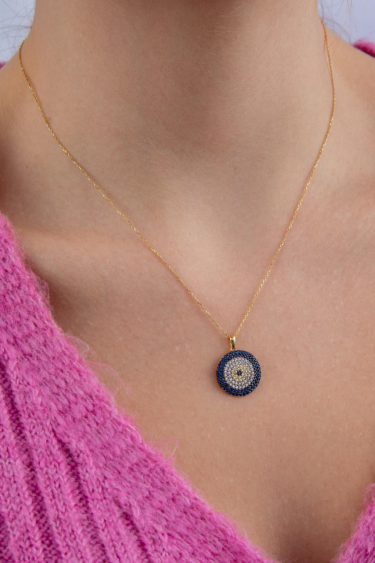 14K Gold Evil Eye Necklace 4