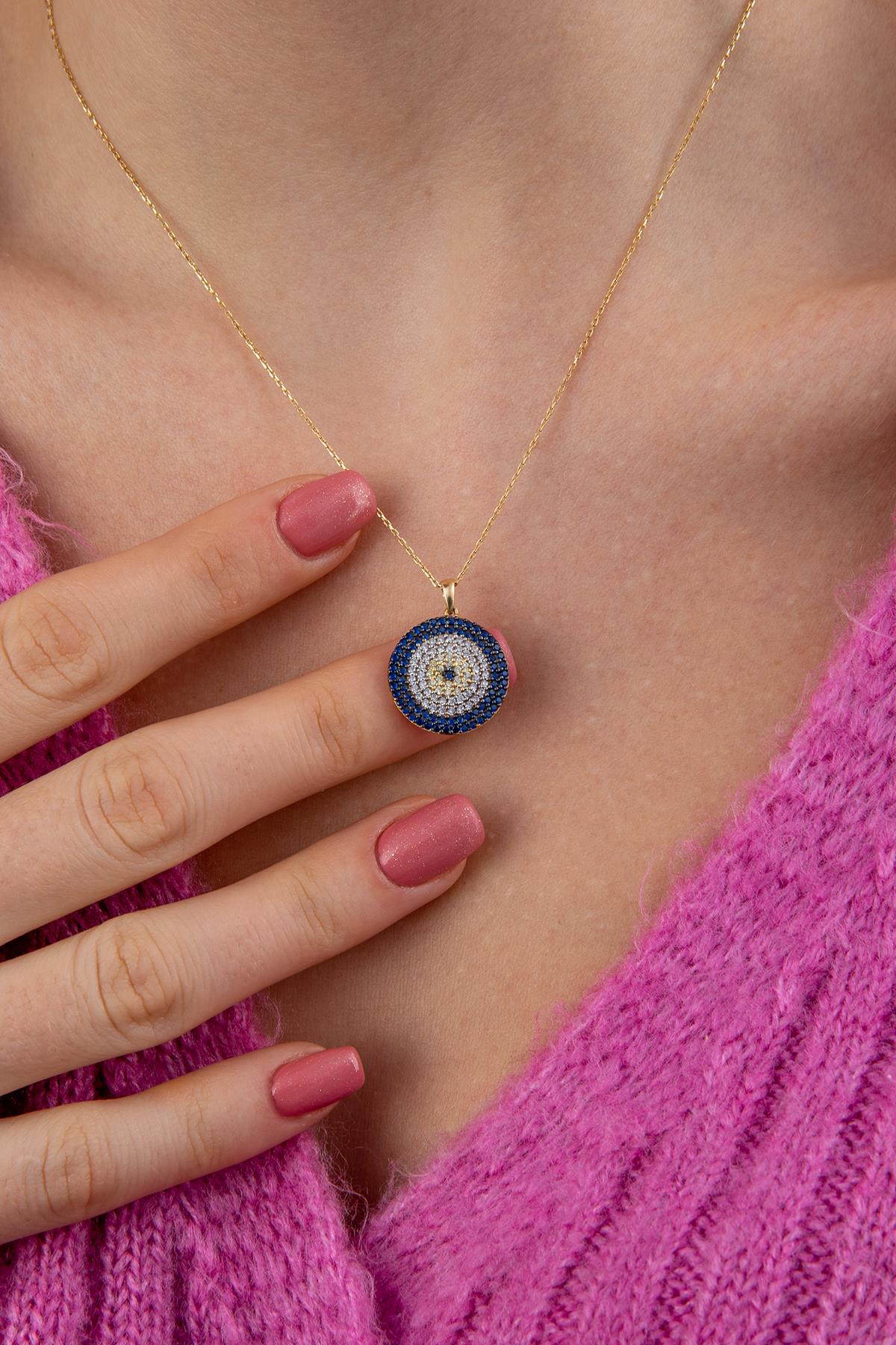 14K Gold Evil Eye Necklace 4