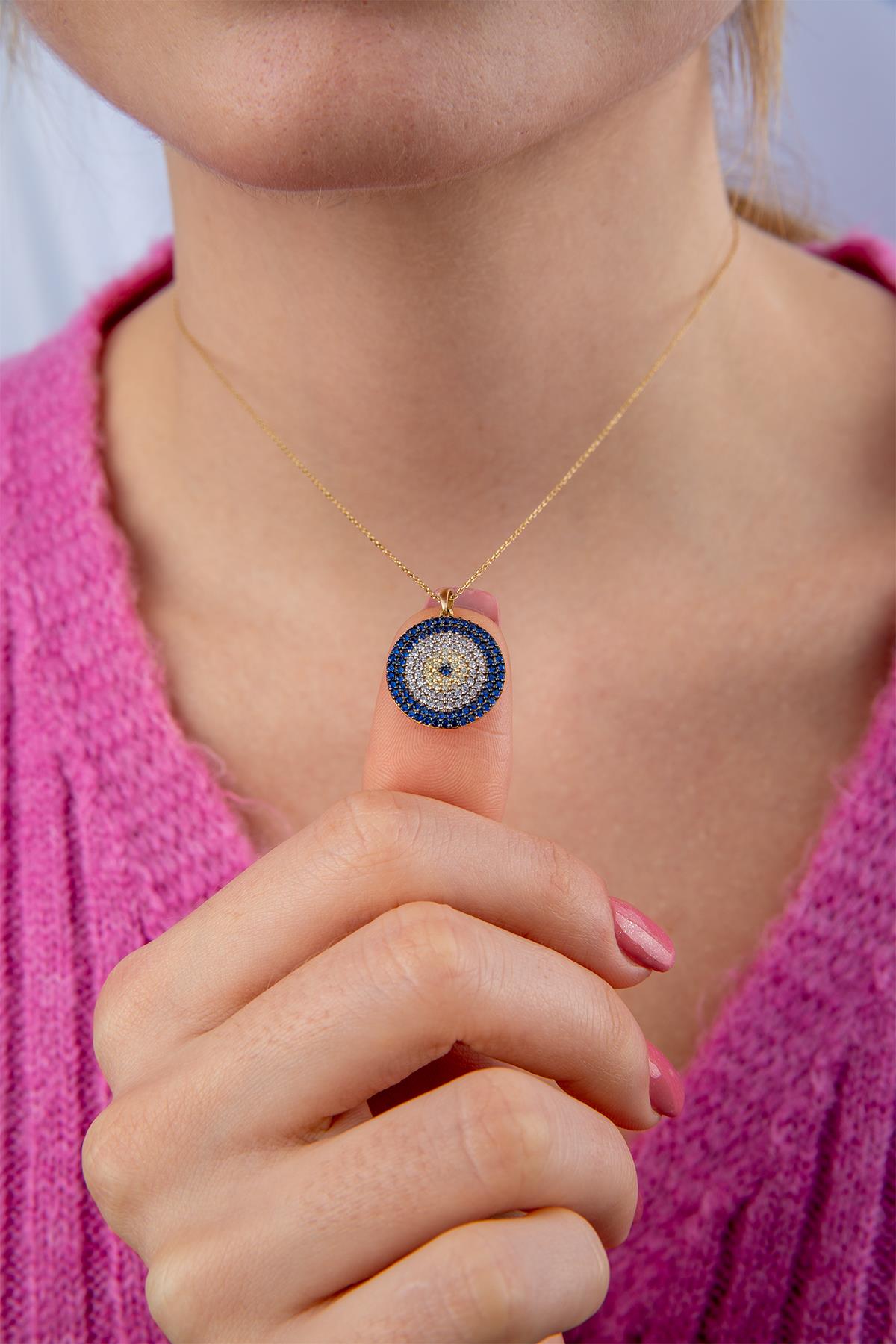 14K Gold Evil Eye Necklace 4