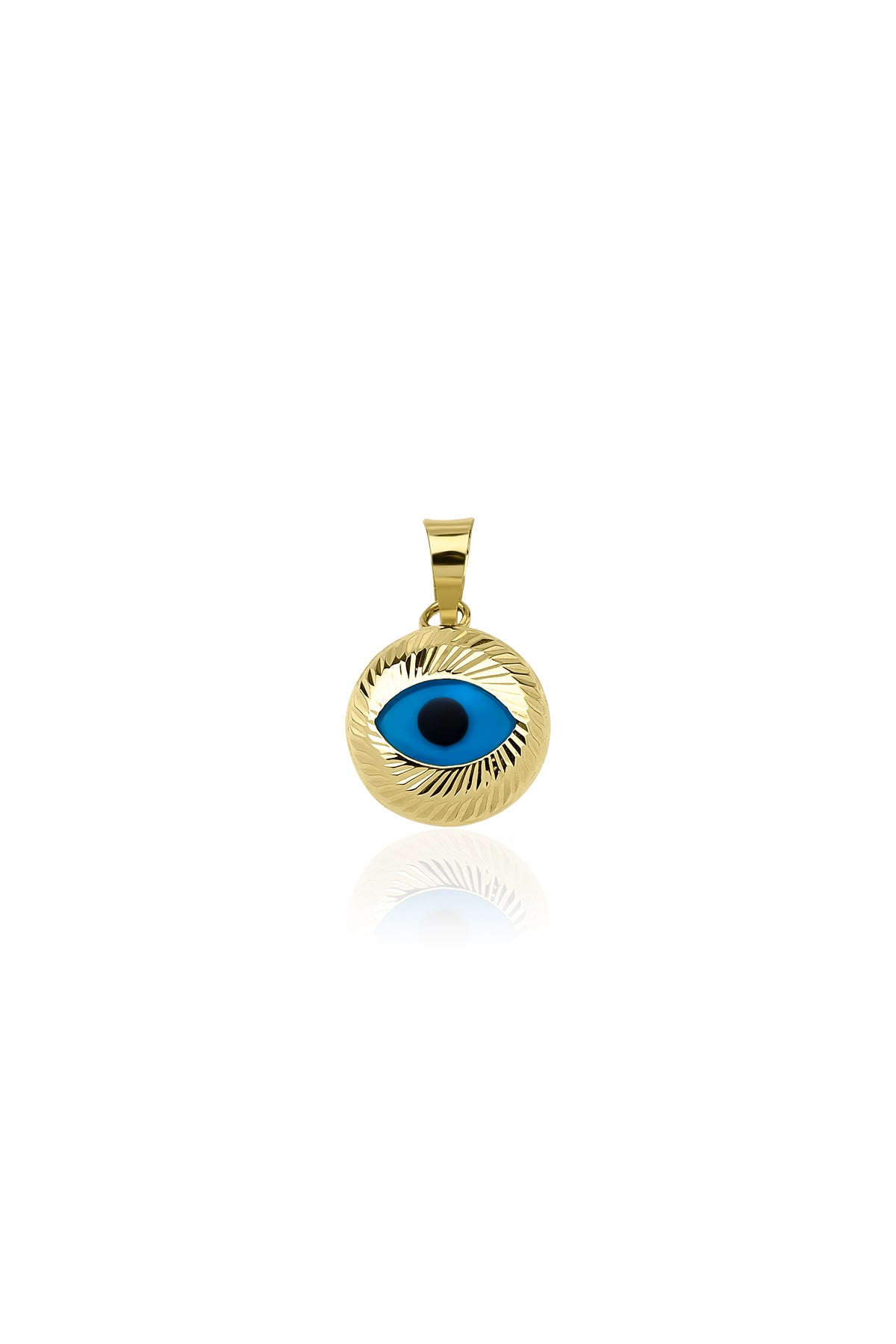 14K Gold Eye Pendant