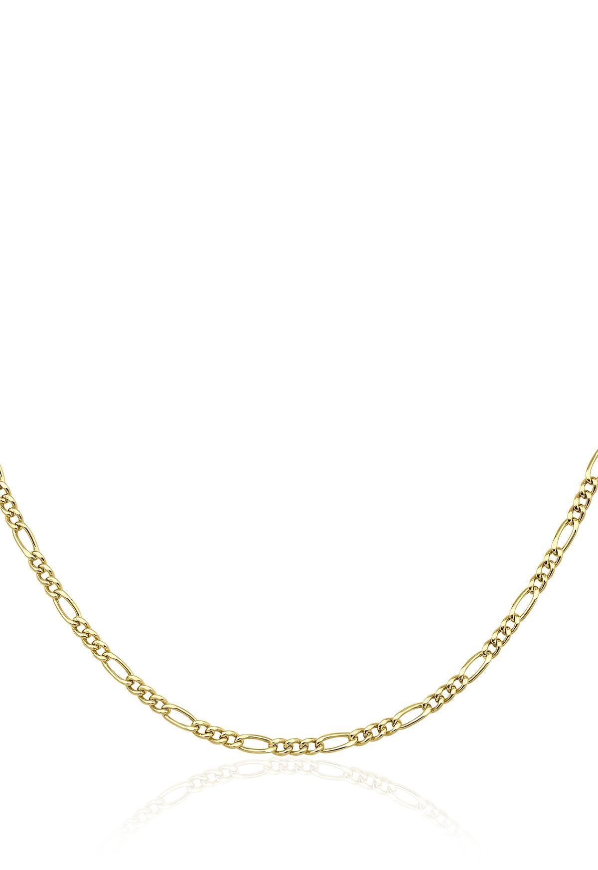 14K Solid Gold Figaro Chain 0.110 inch