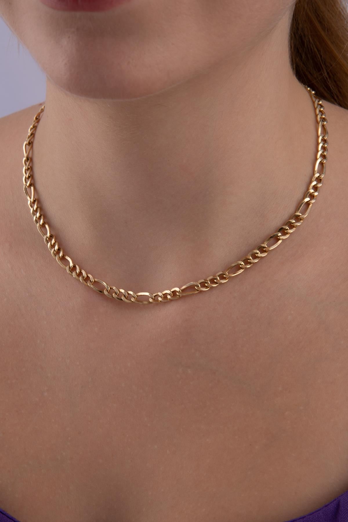 14K Gold Figaro Chain 0.190 inch