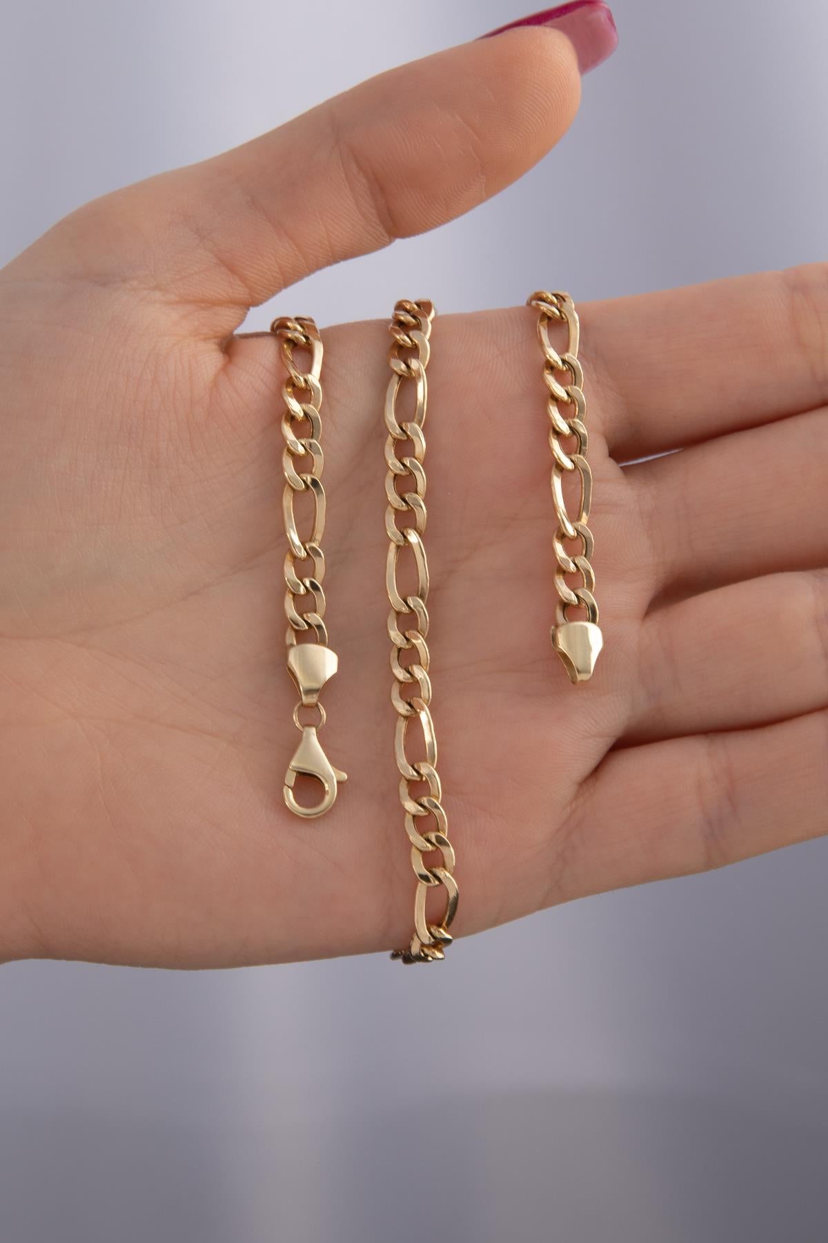 14K Gold Figaro Chain 0.190 inch