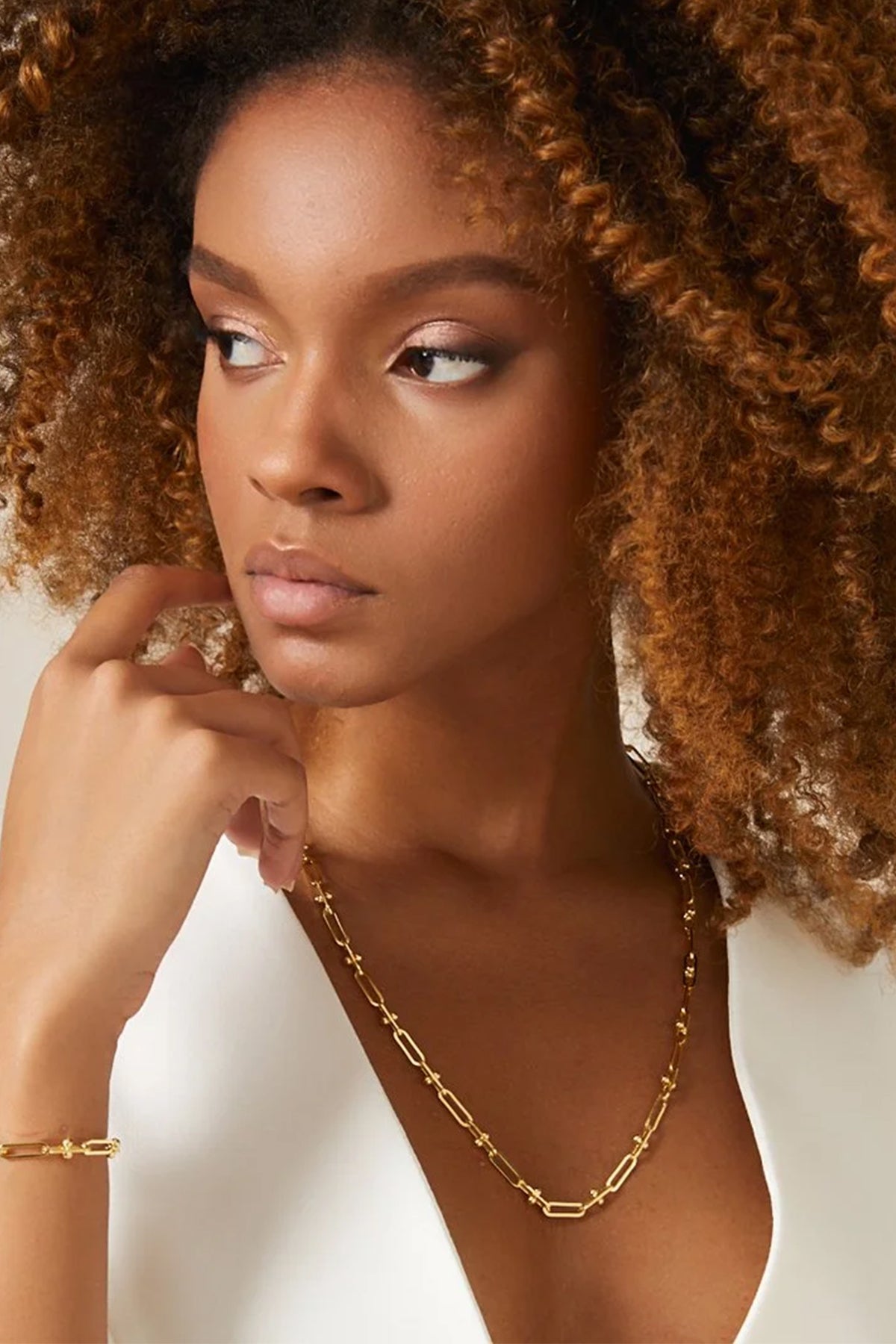 14K Gold Fine Bauble Paperclip Chain