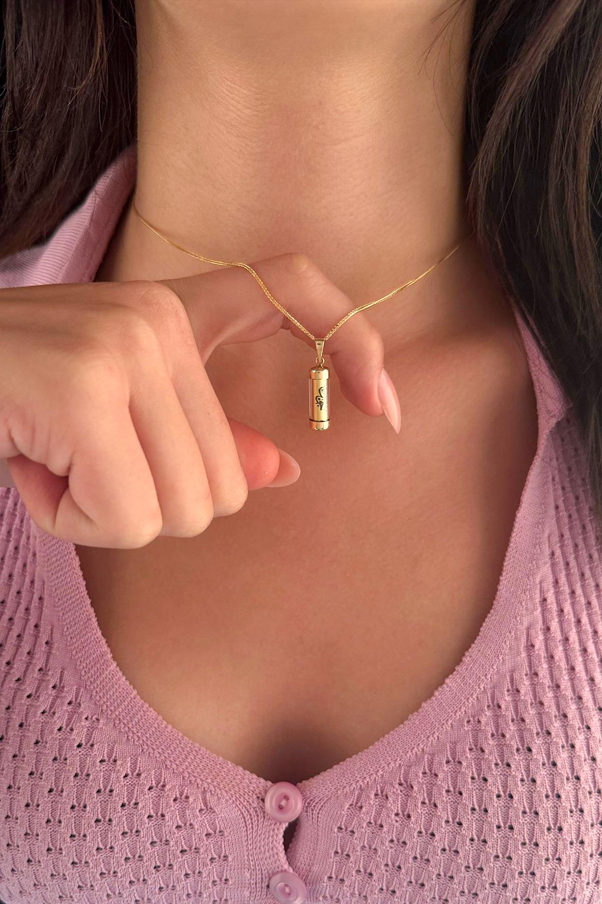 14K Gold Fine Foxtail Cevsen Necklace