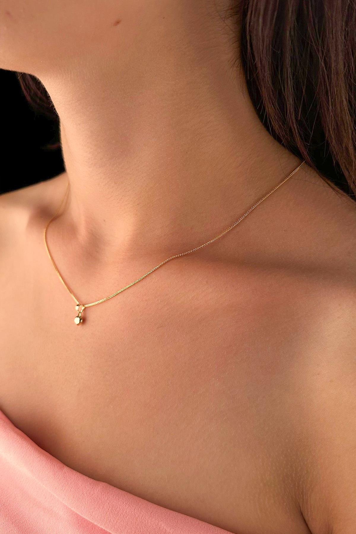 14K Gold Fine Foxtail Necklace