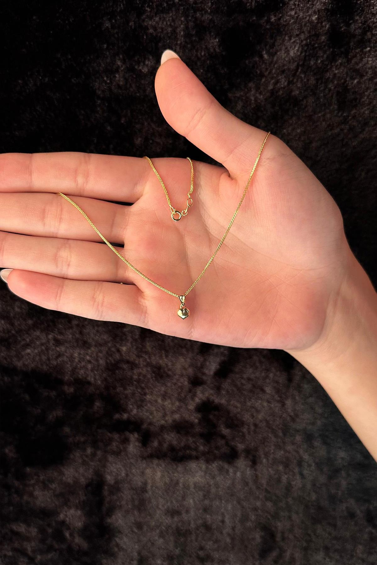 14K Gold Fine Foxtail Necklace