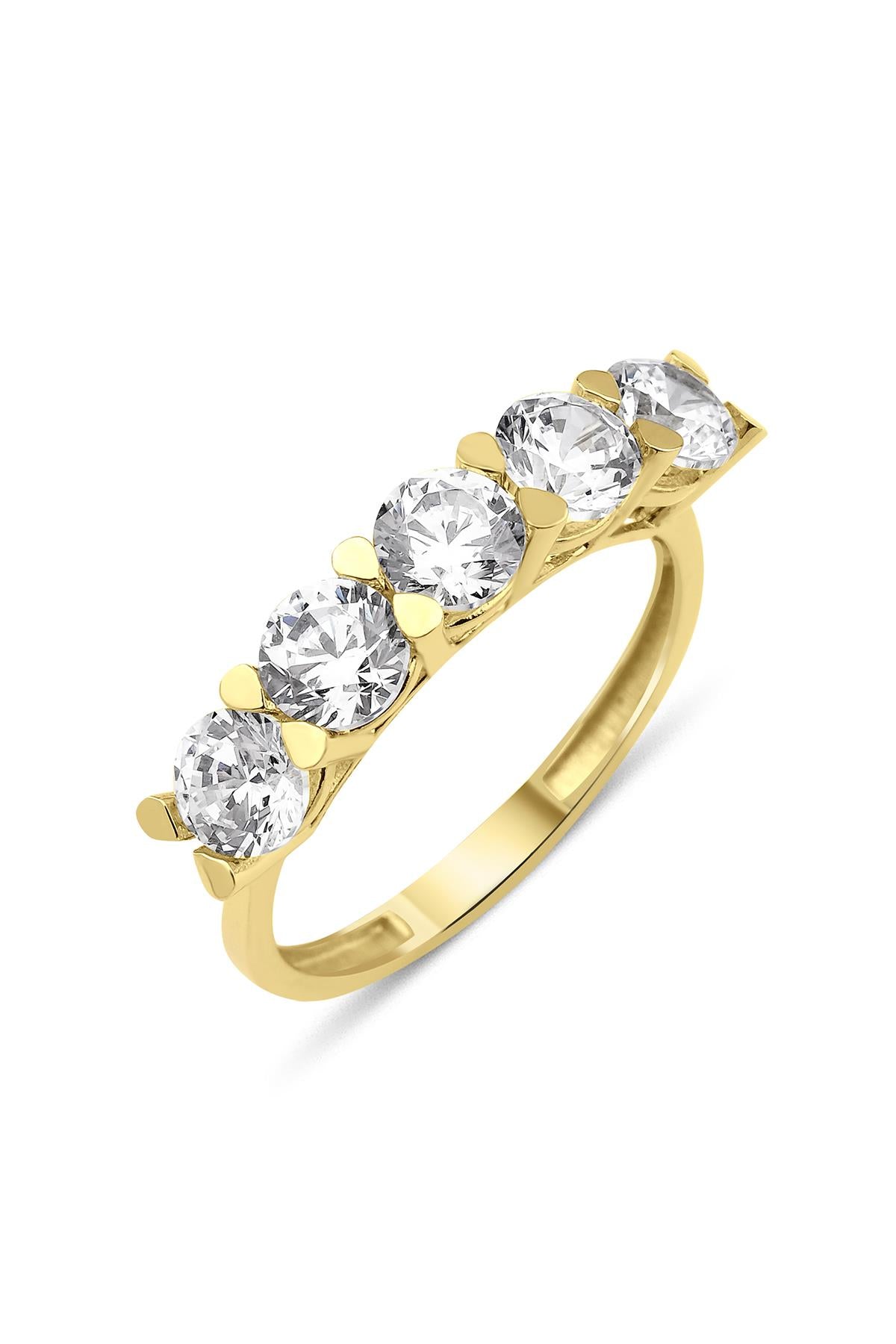 14K Gold Five-Stone Anniversary Band