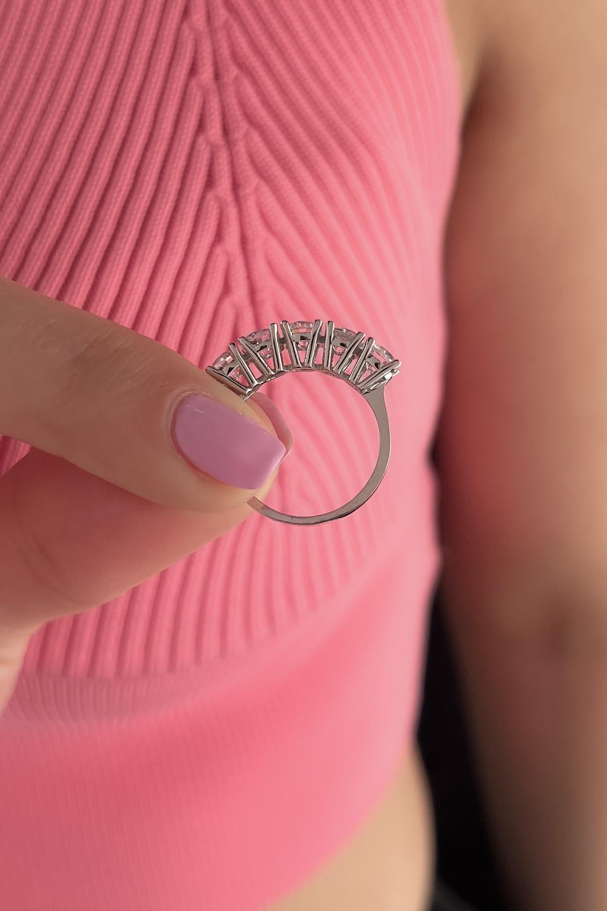 14K Gold Five-Stone Ring