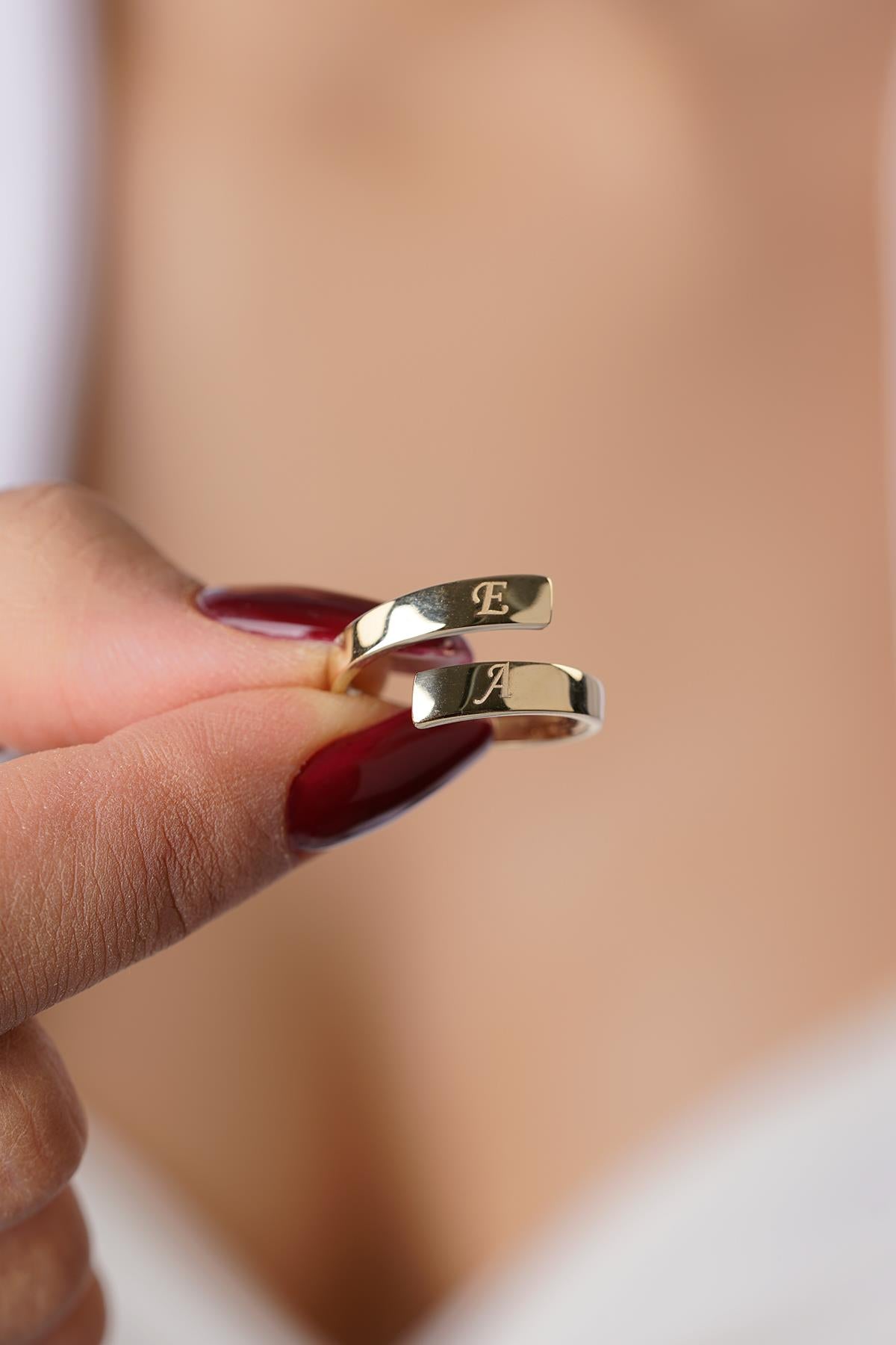 14K Gold Fork Ring