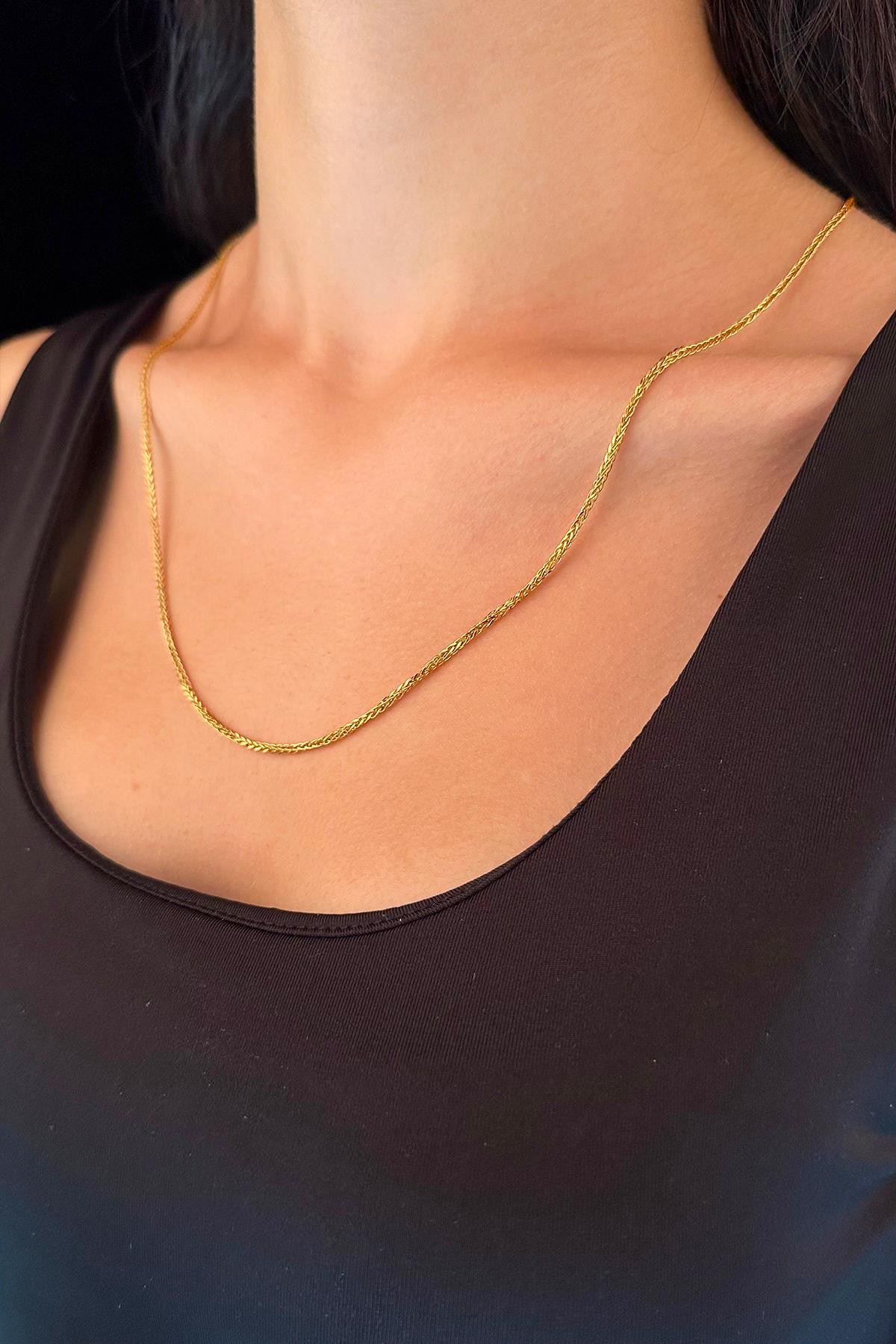 14K Gold Foxtail Chain 0.070 inch