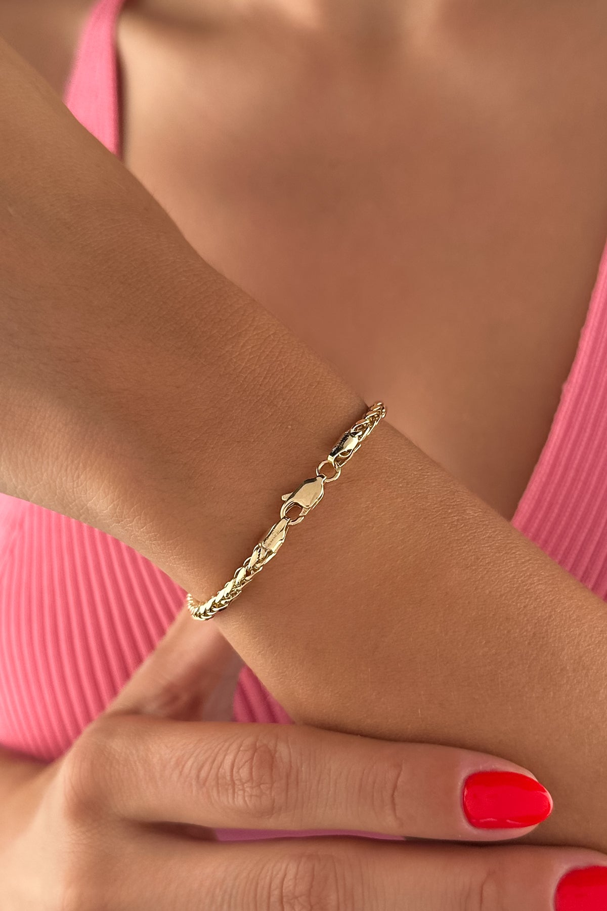 14K Gold Franco Bracelet