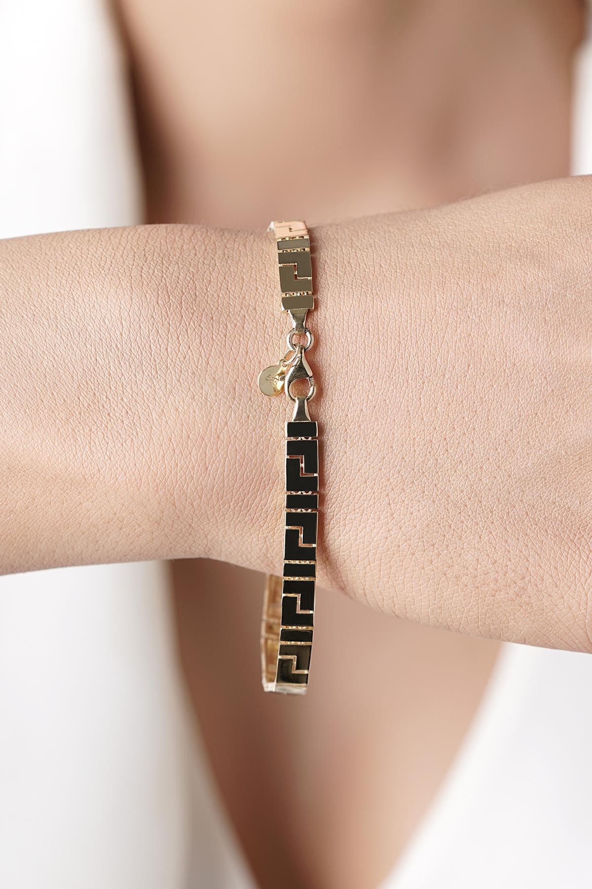14K Gold Greek Key Bracelet