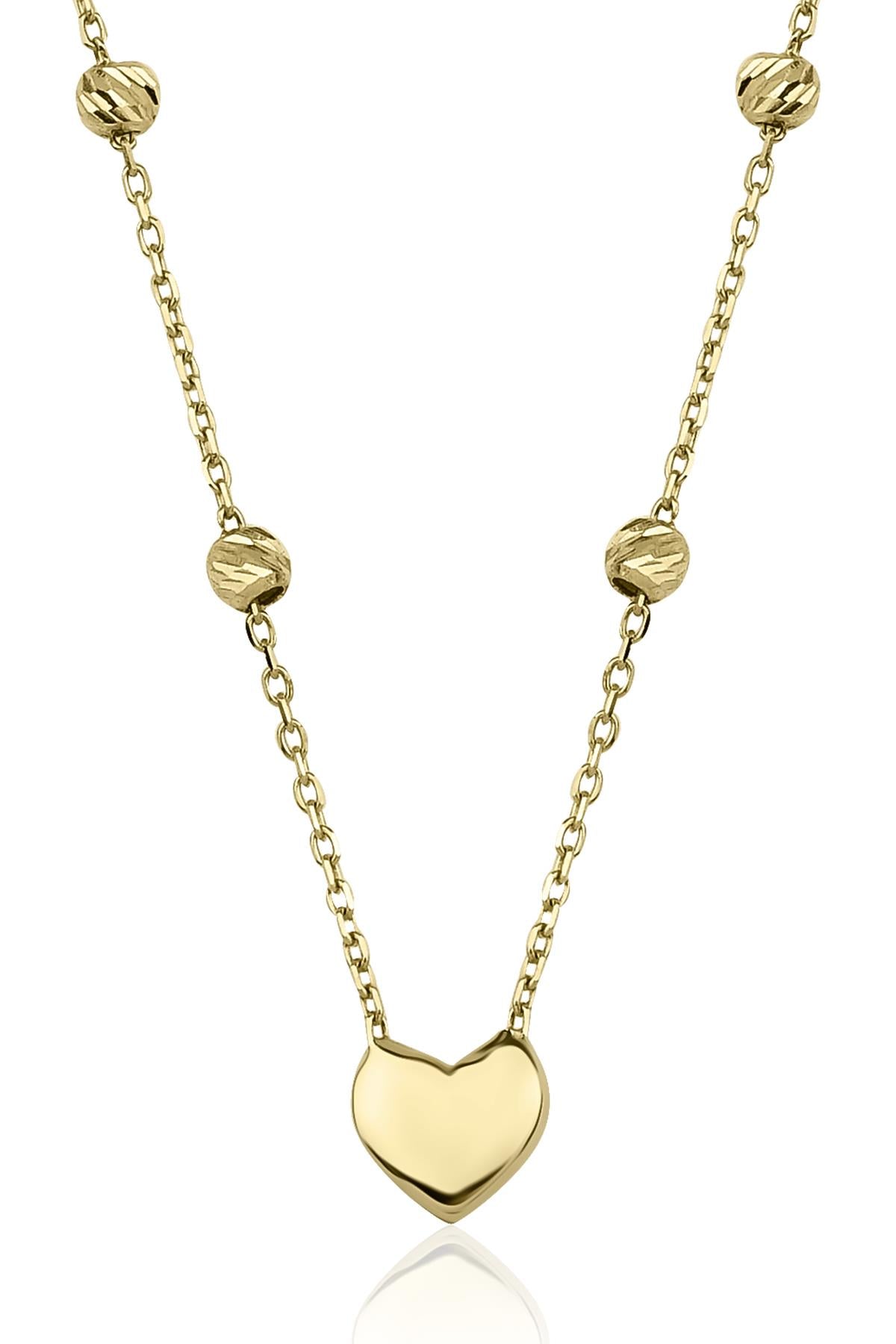 14K Gold Heart Dorica Necklace