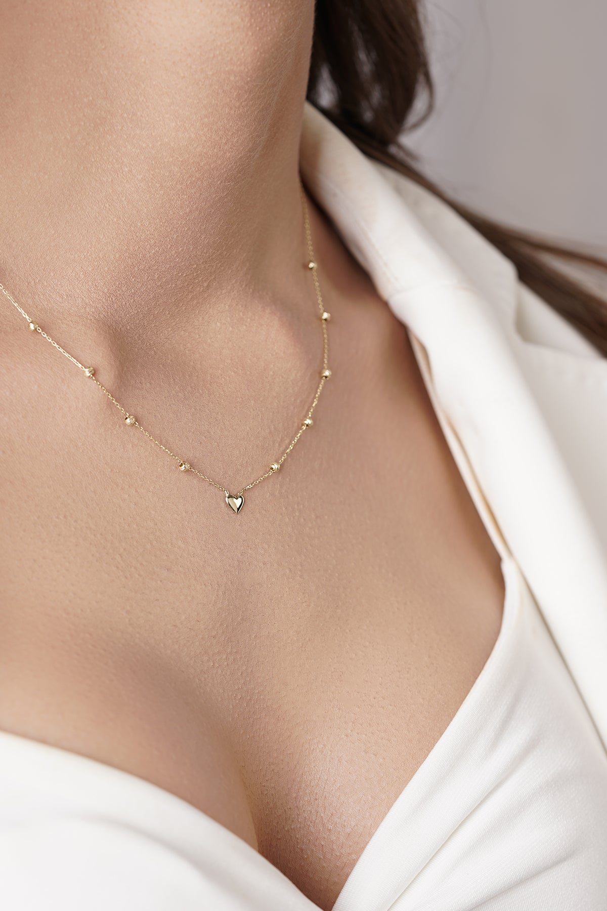 14K Gold Heart Dorica Necklace