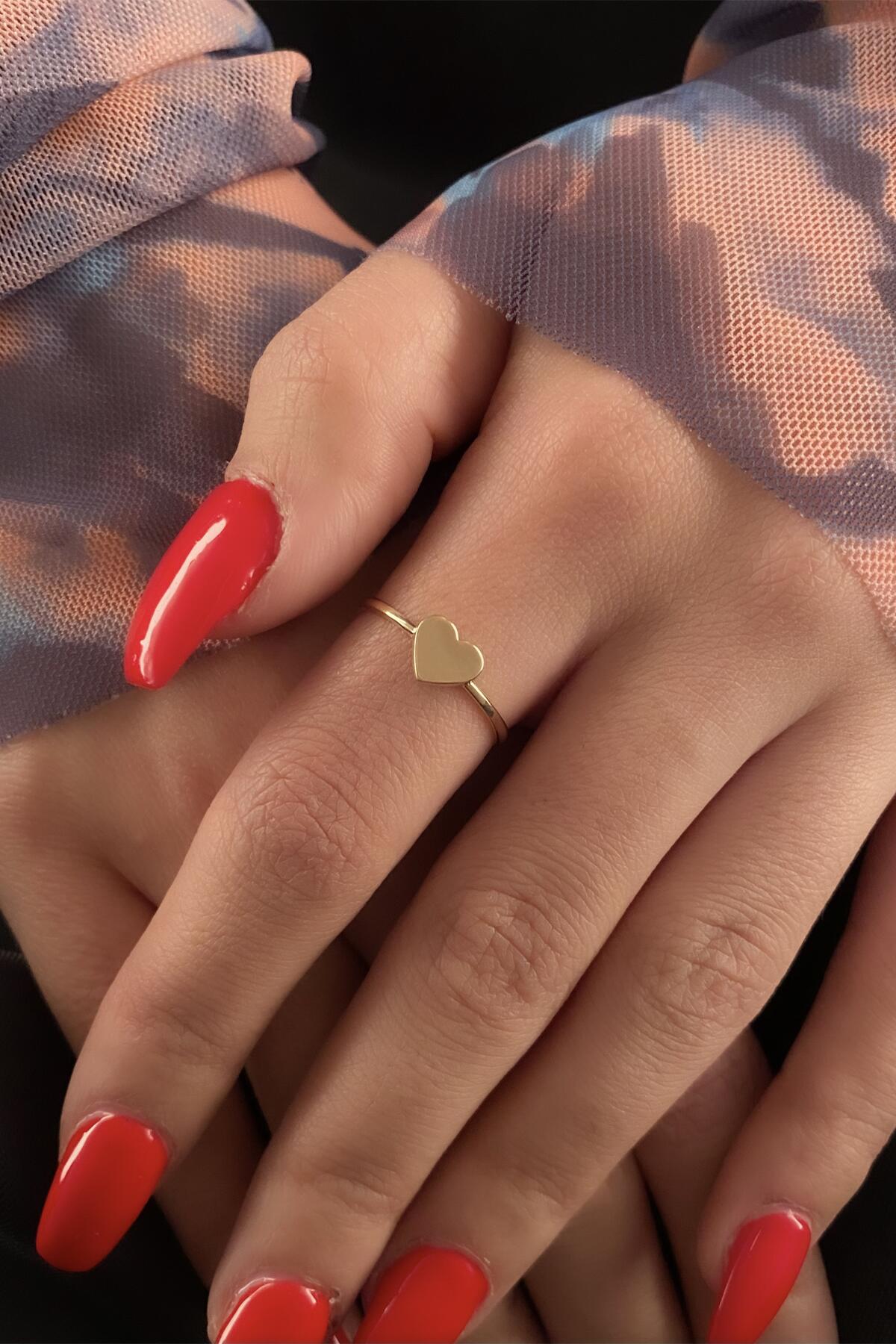 14K Gold Heart Ring