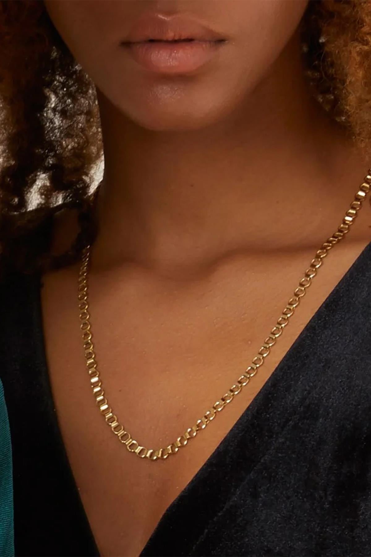 14K Gold Holder Chain Necklace