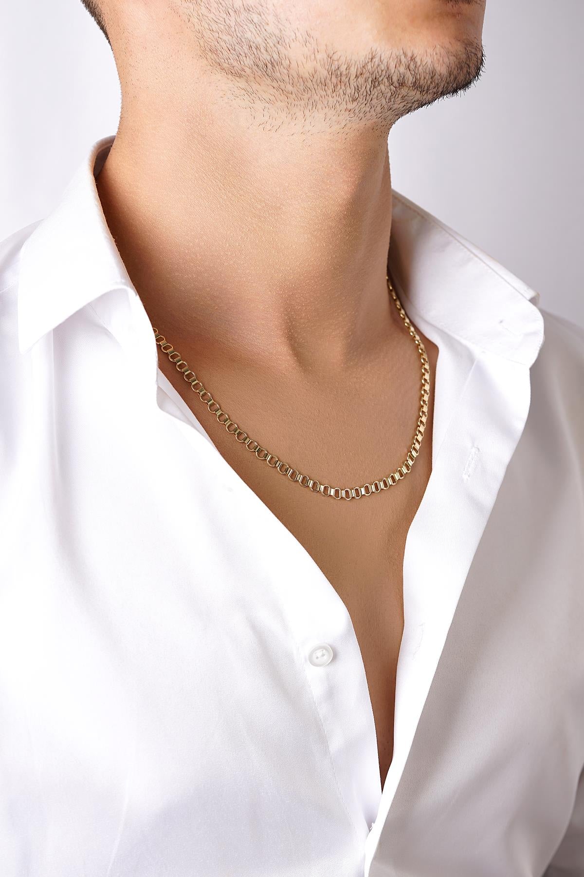 14K Gold Holder Chain Necklace