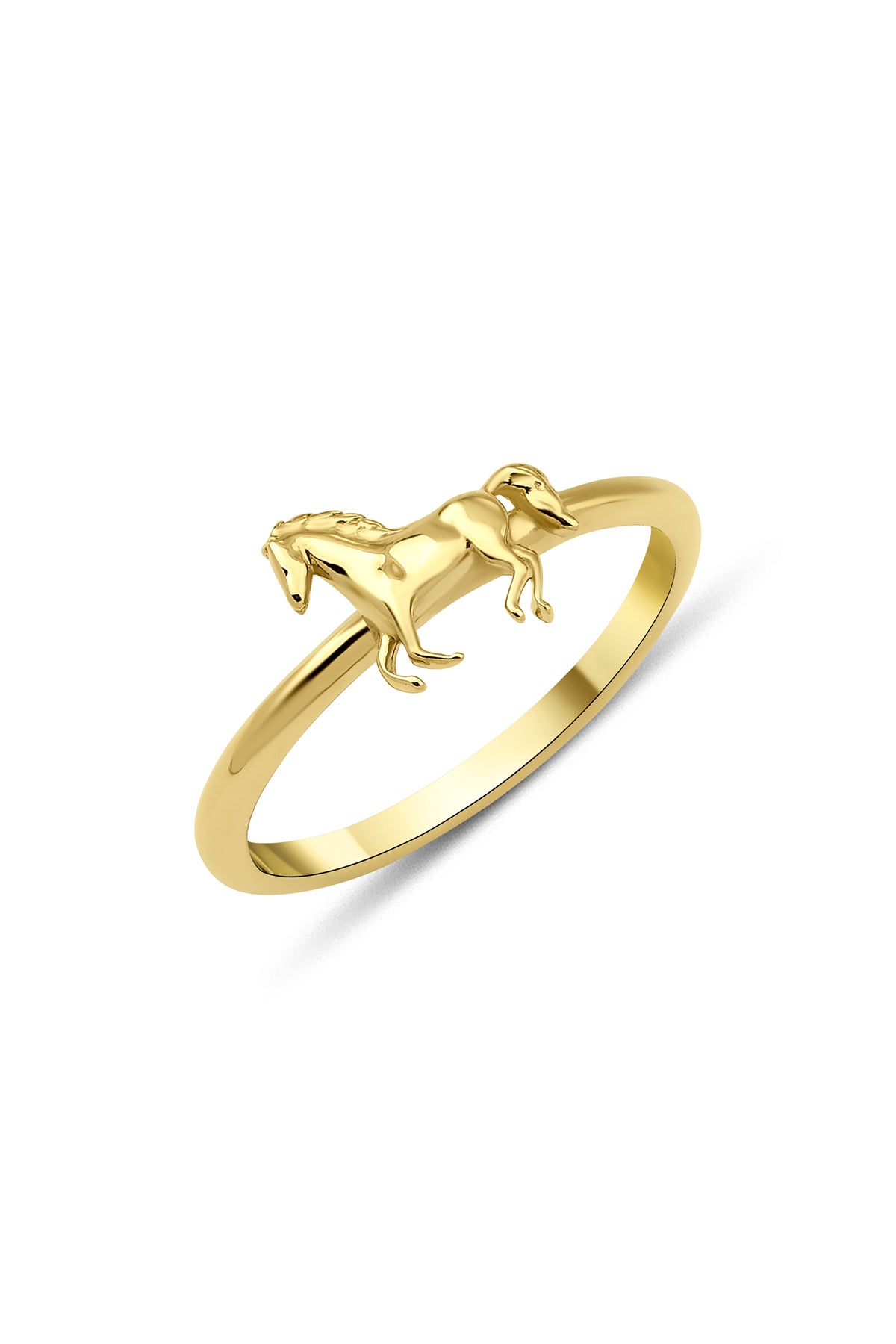 14K Gold Hourse Ring
