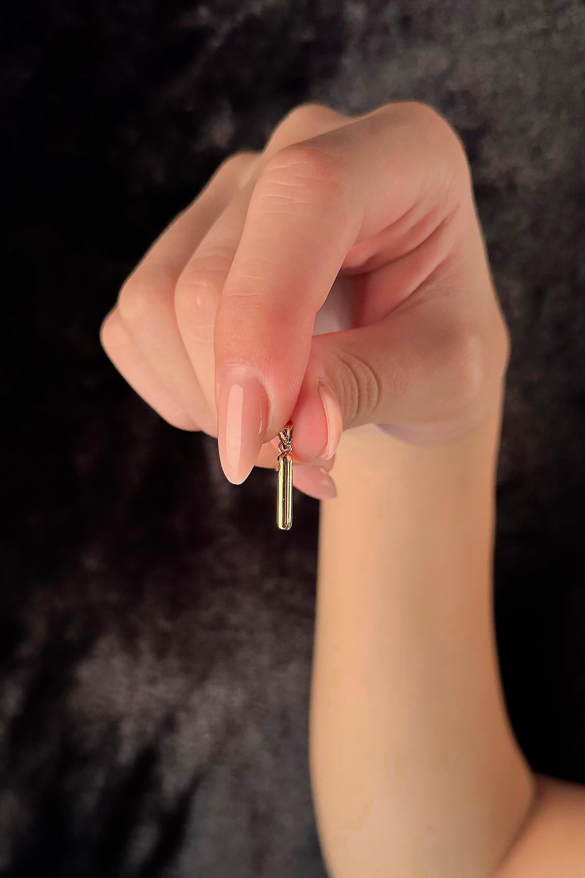 14K Gold I Letter Charm