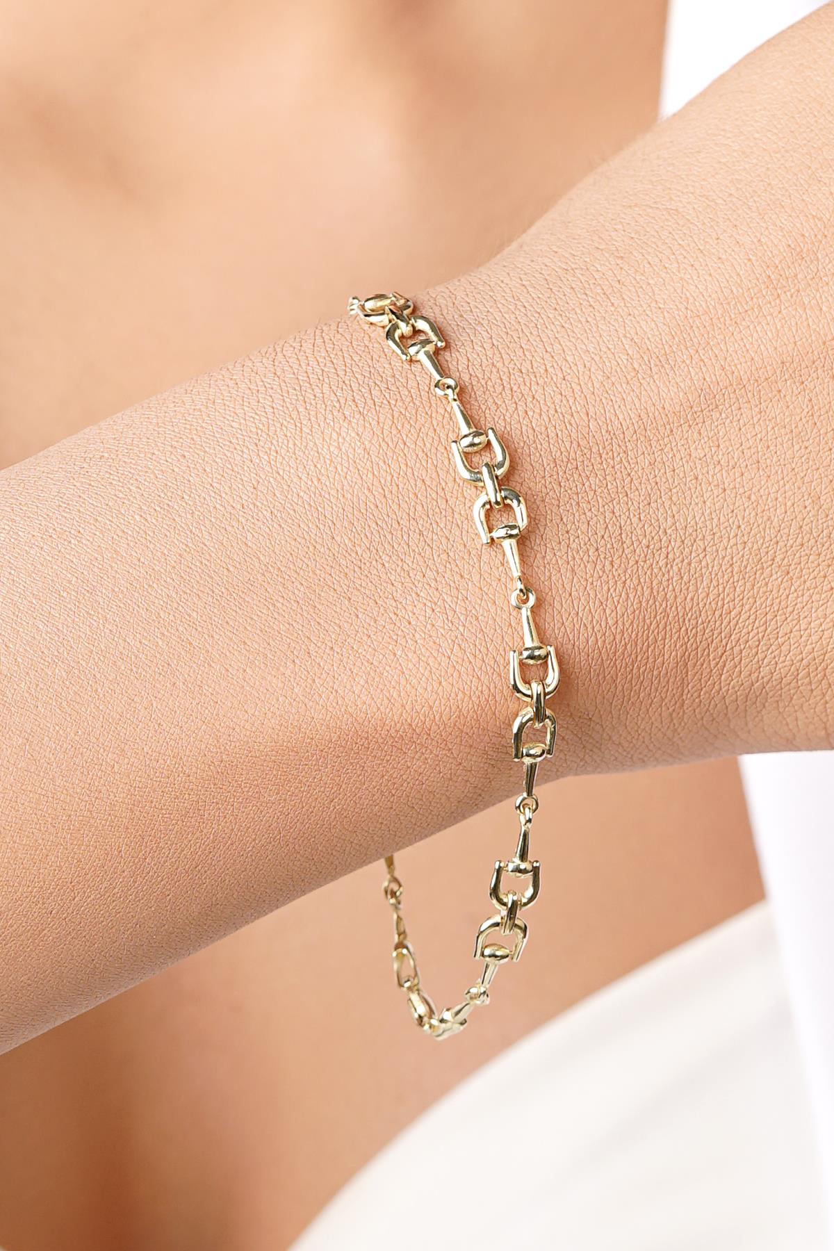 14K Gold Inferno Designer Link Bracelet