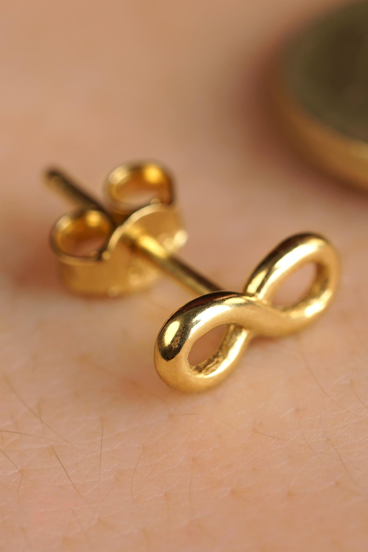 14K Gold Infinity Men’s Earring