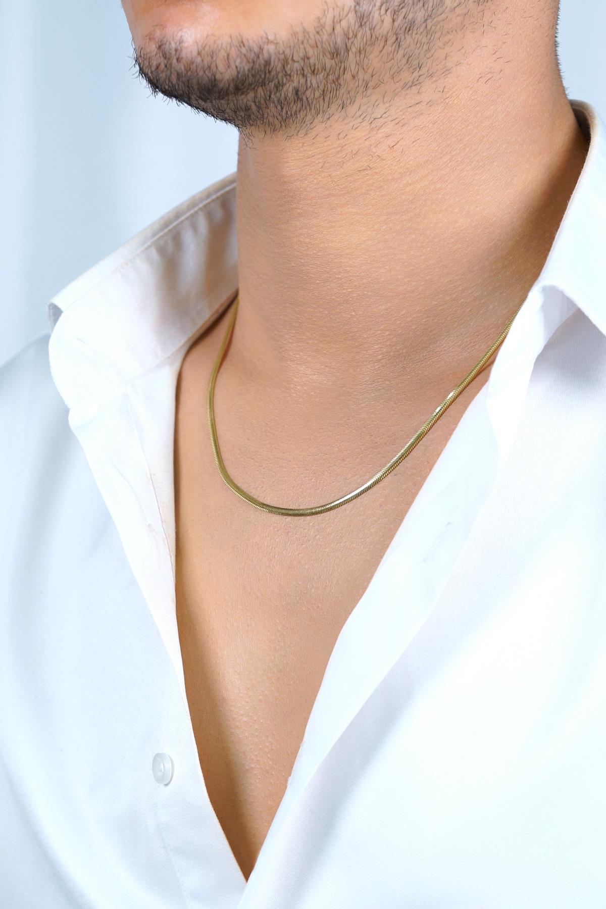 14K Solid Gold Italian Chain Necklace