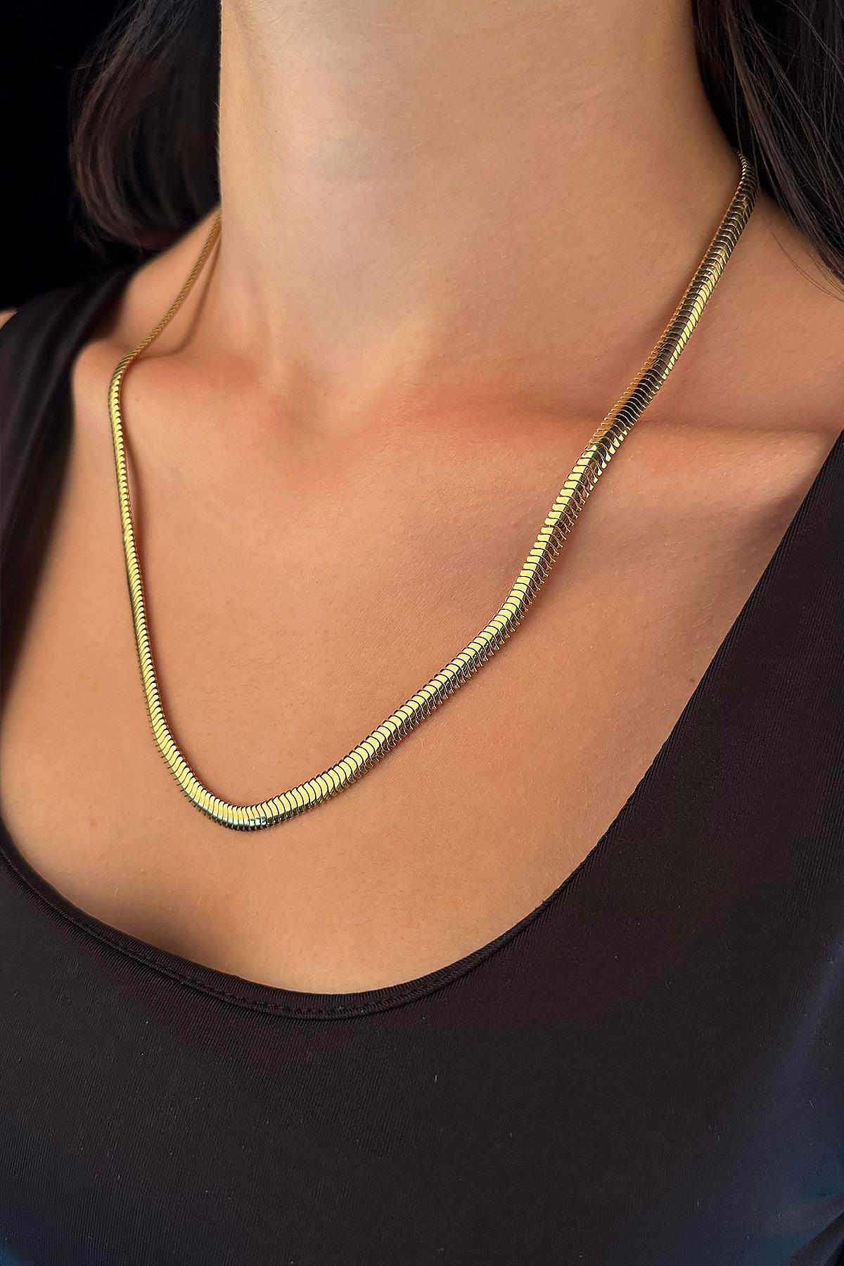 14K Gold Italian High-Polish Necklace