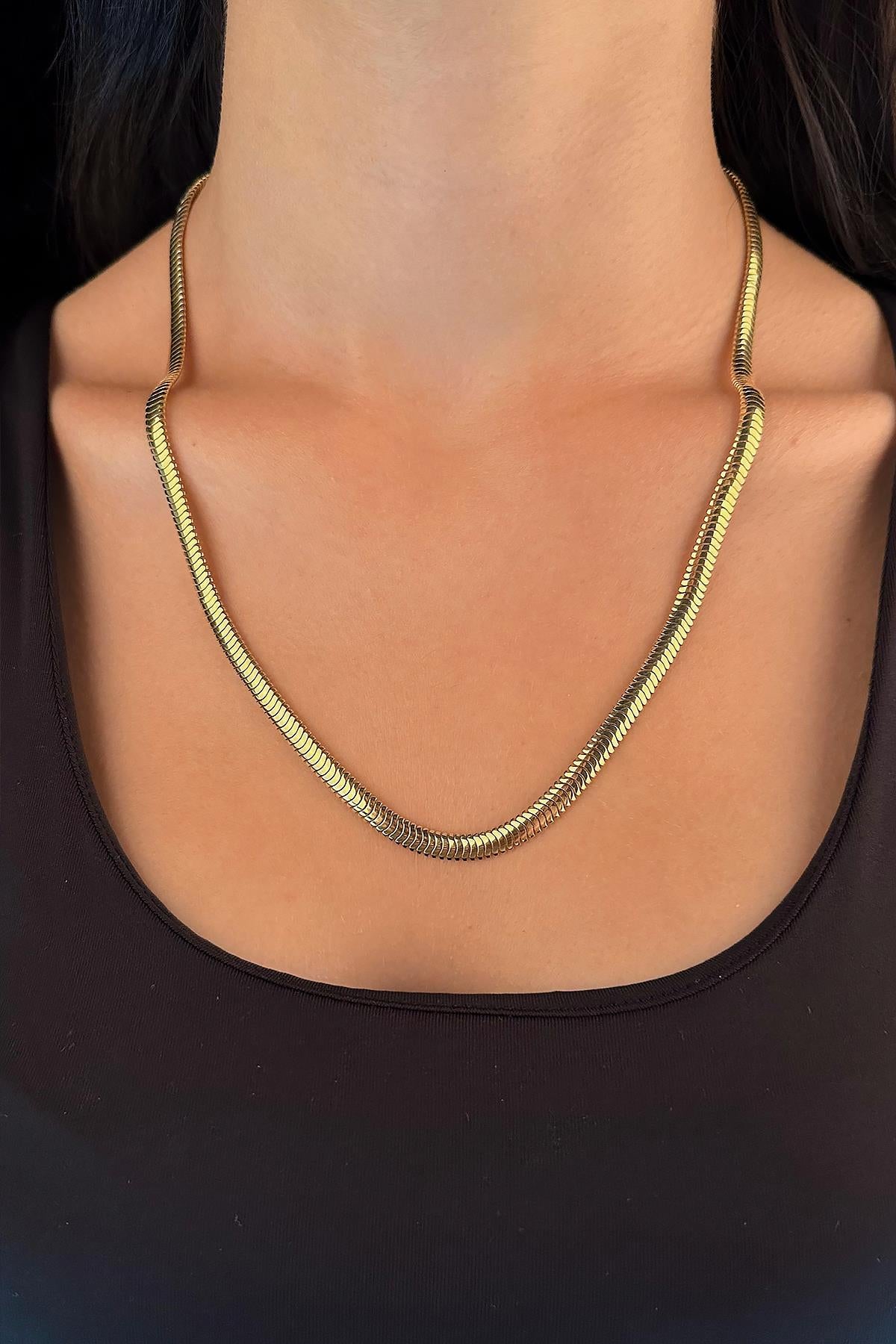 14K Gold Italian High-Polish Necklace