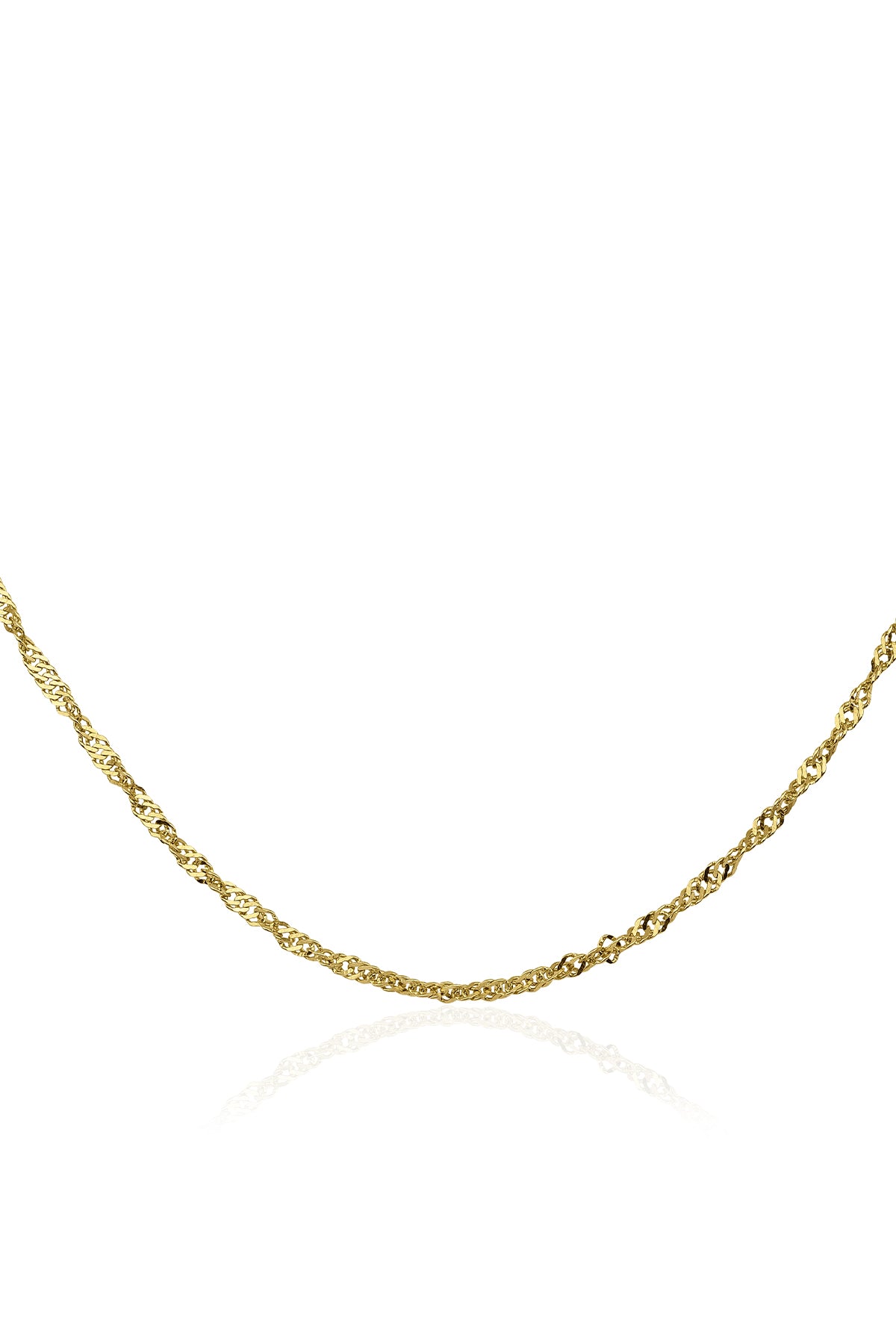 14K Gold Italian Snake Back Chain With Sailor Lock 0.102 inch