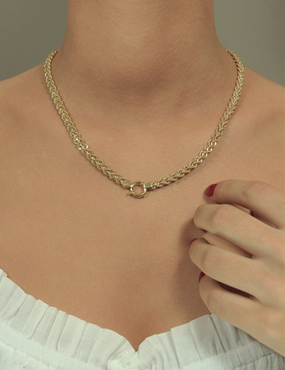 14K Gold Knitted Chain 0.220 inch