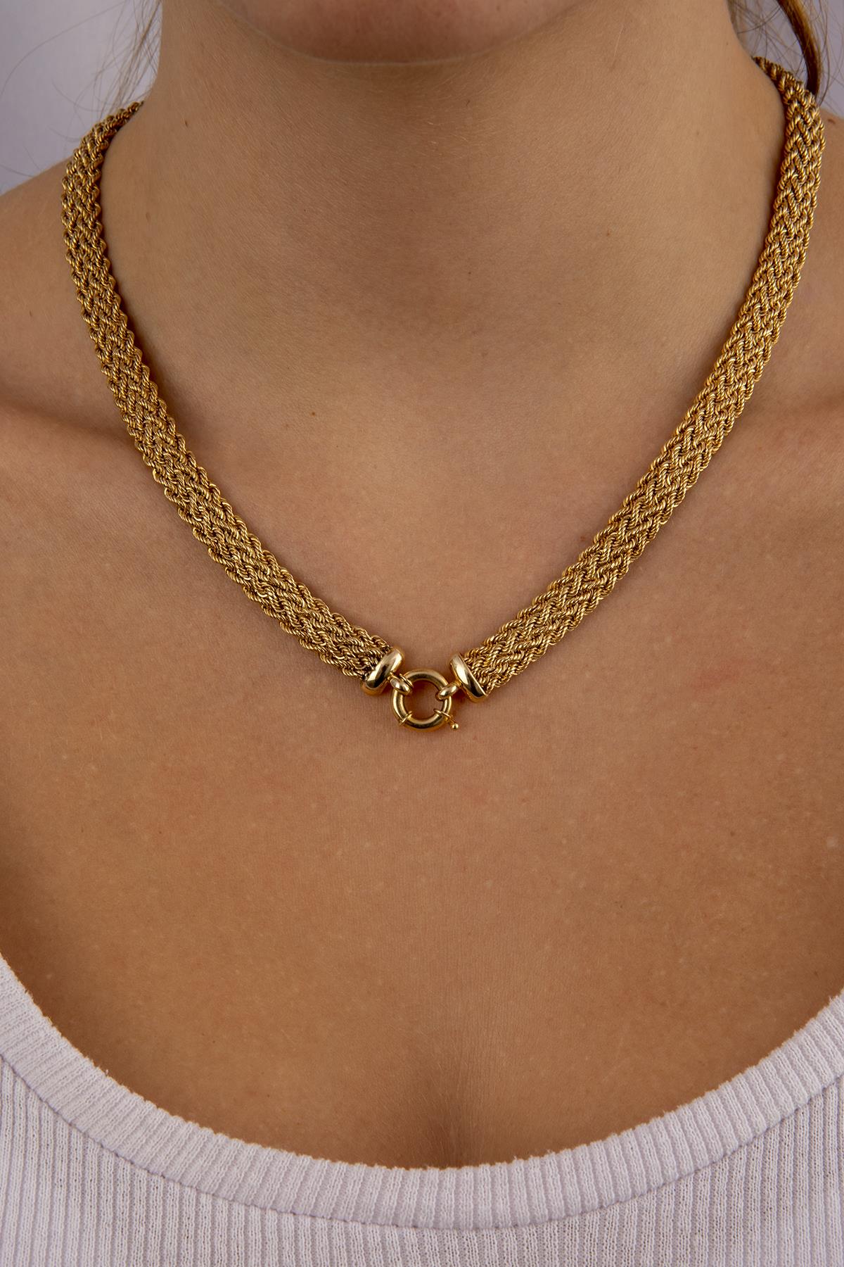 14K Gold Knitted Chain 0.332 inch