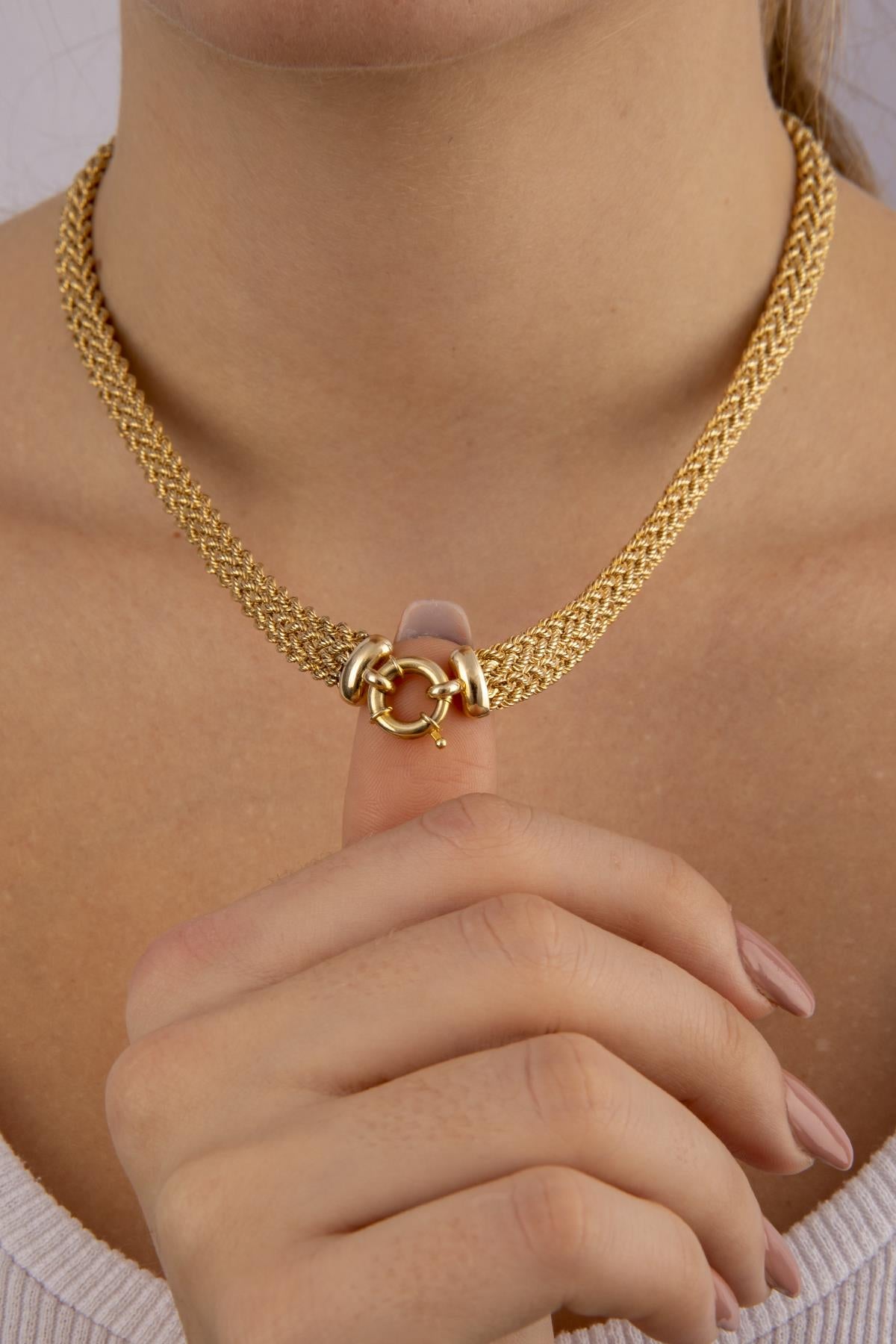 14K Gold Knitted Chain 0.332 inch